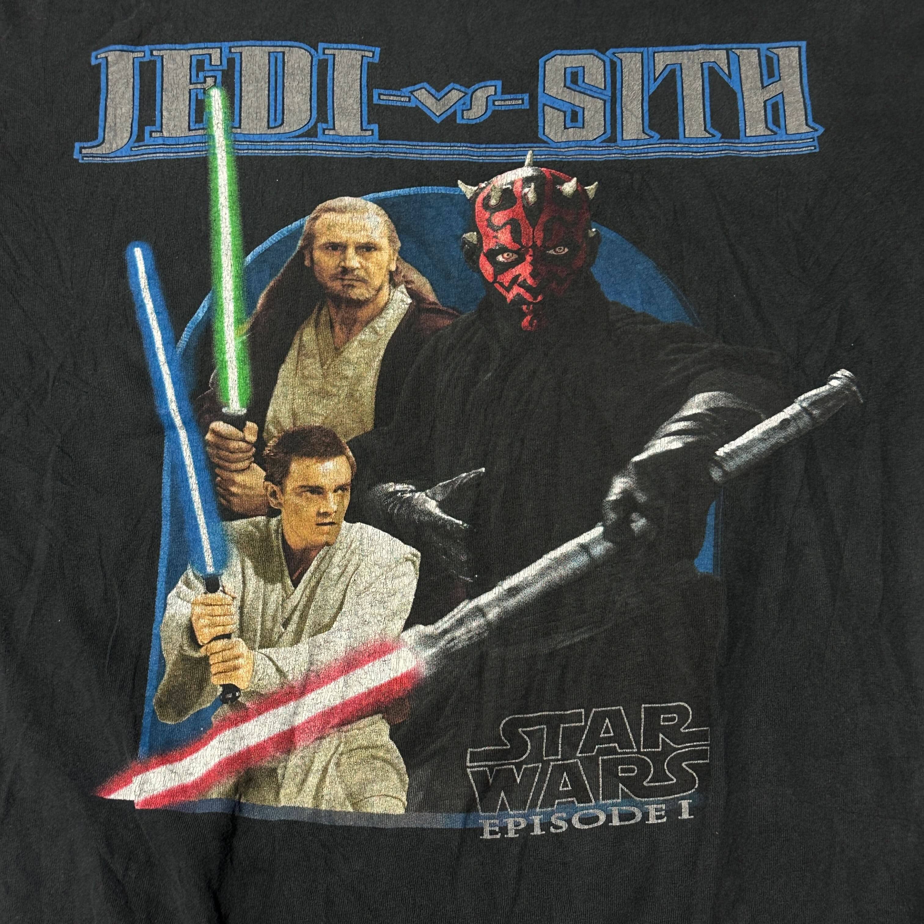 90s Vintage Star Wars Jedi vs Sith Graphic T-Shirt Size Large FAIF.CA 