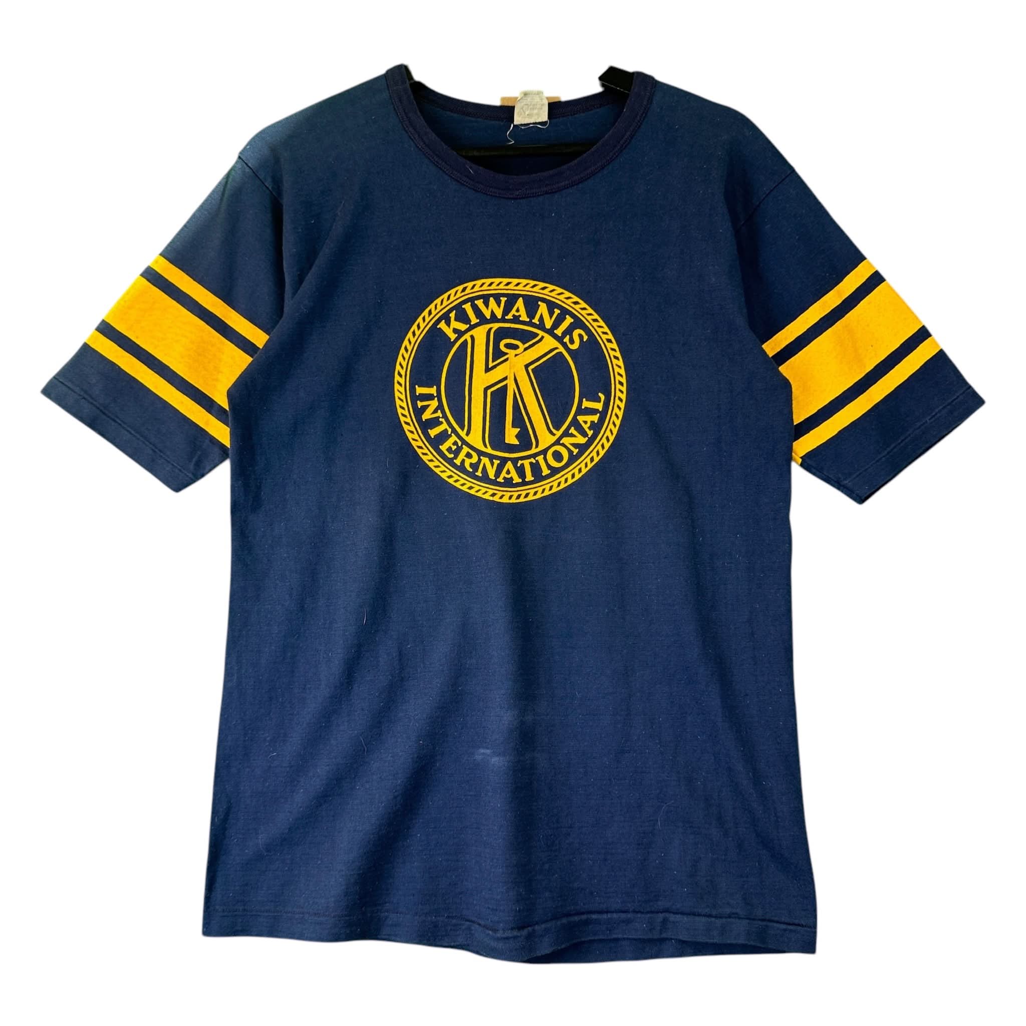Vintage Kiwanis International Velva Sheen Football T Shirt  70s - M