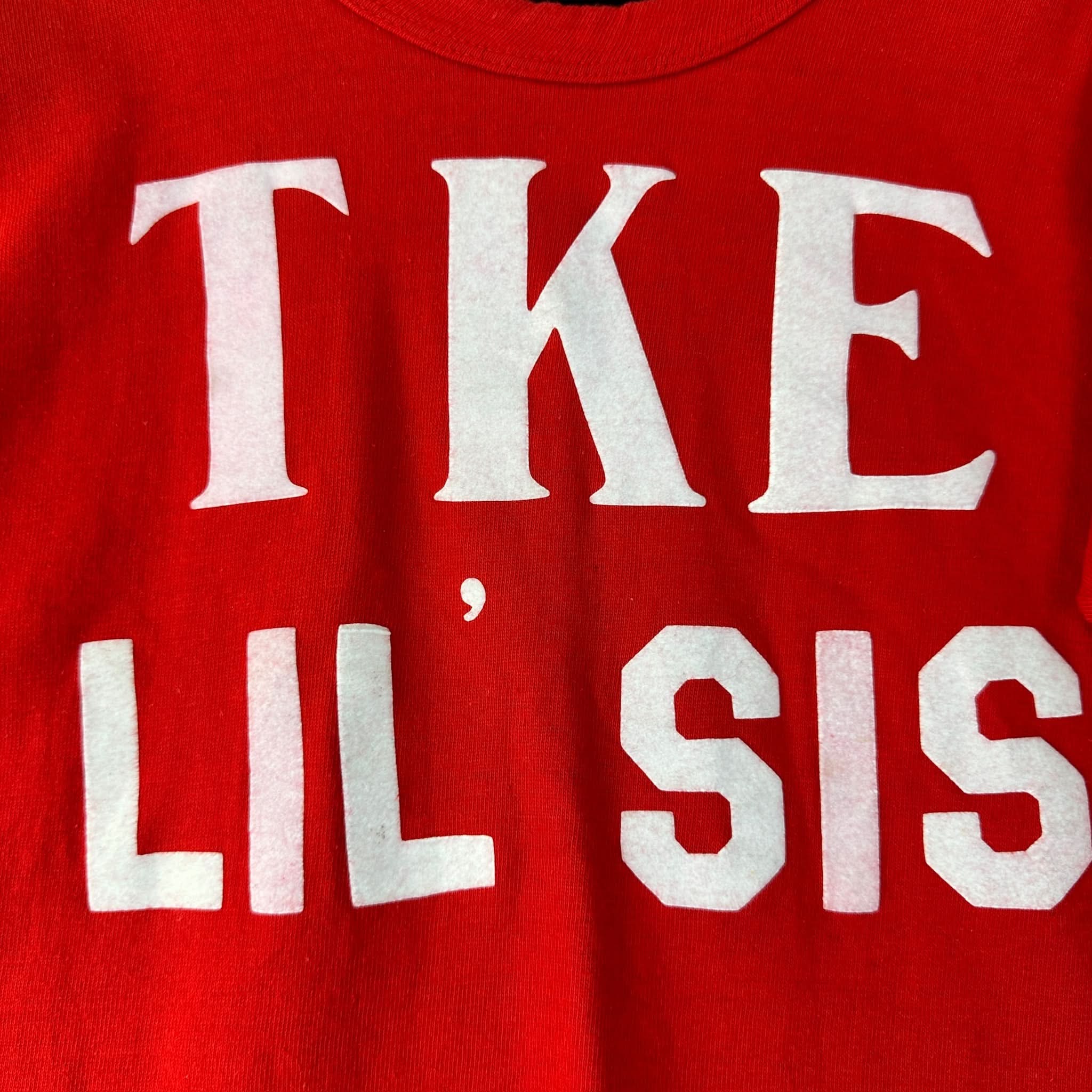 Vintage Champion Blue Bar Fraternity TKE Lil' Sis T Shirt - L