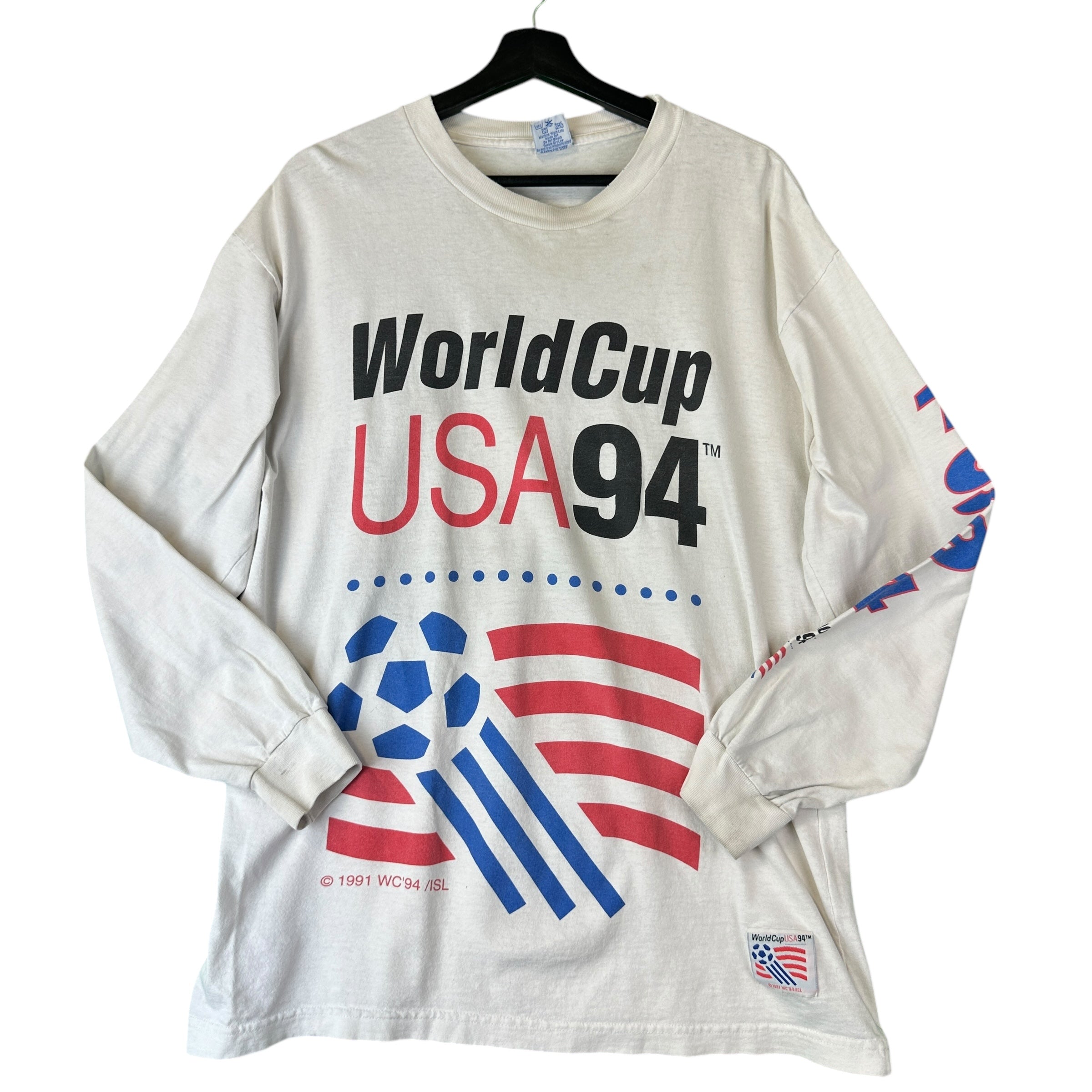 Vintage World Cup USA Soccer Salem Long Sleeve T Shirt - L