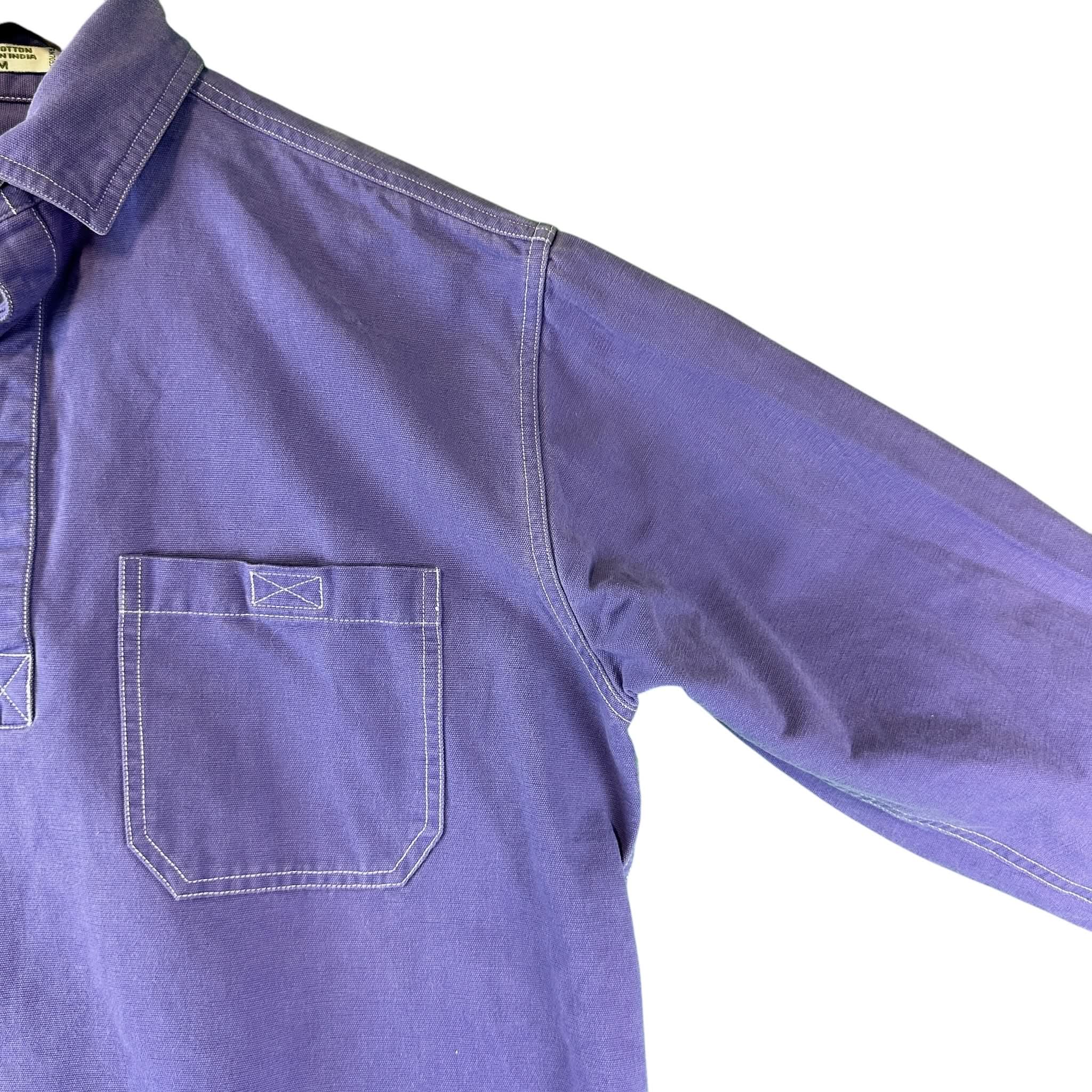 Vintage Orvis Pull Over Shirt Purple Size - M