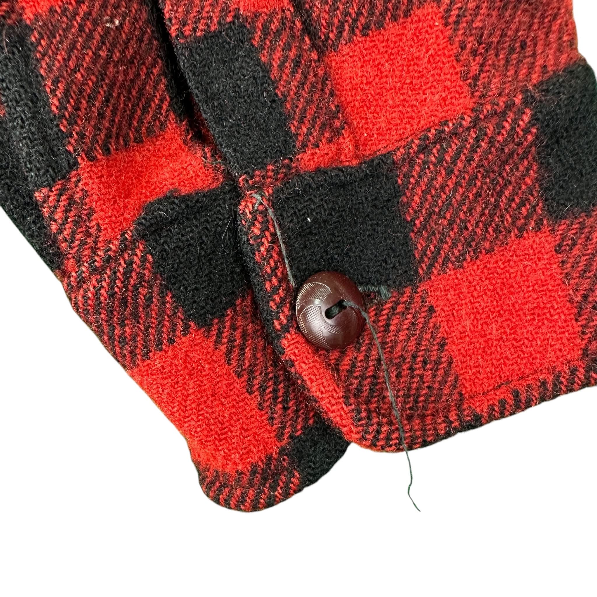 Vintage Woolrich Plaid Half Zip Woold Shirt 40s - 15