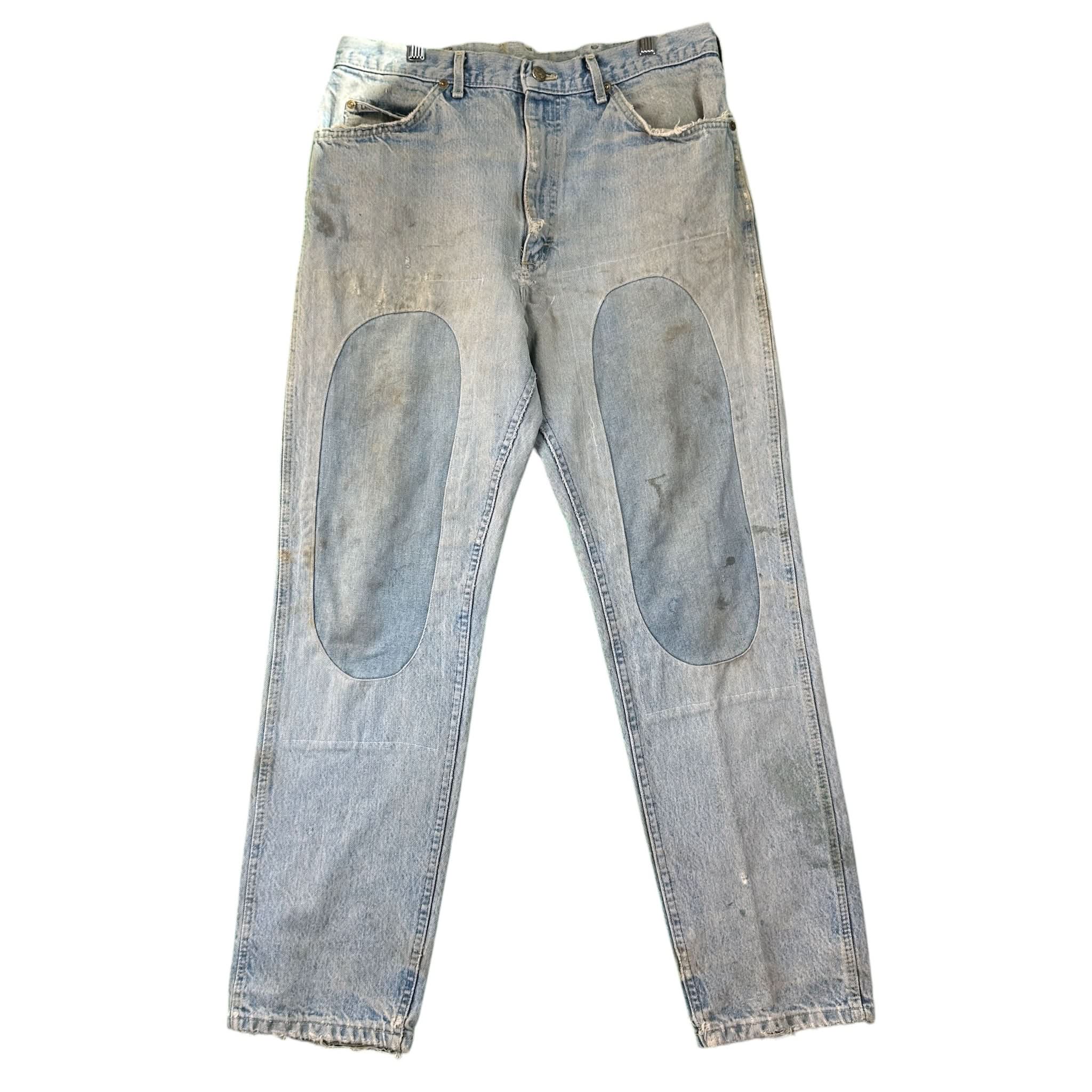 Vintage Lee Denim Distressed Patched Jeans Pants