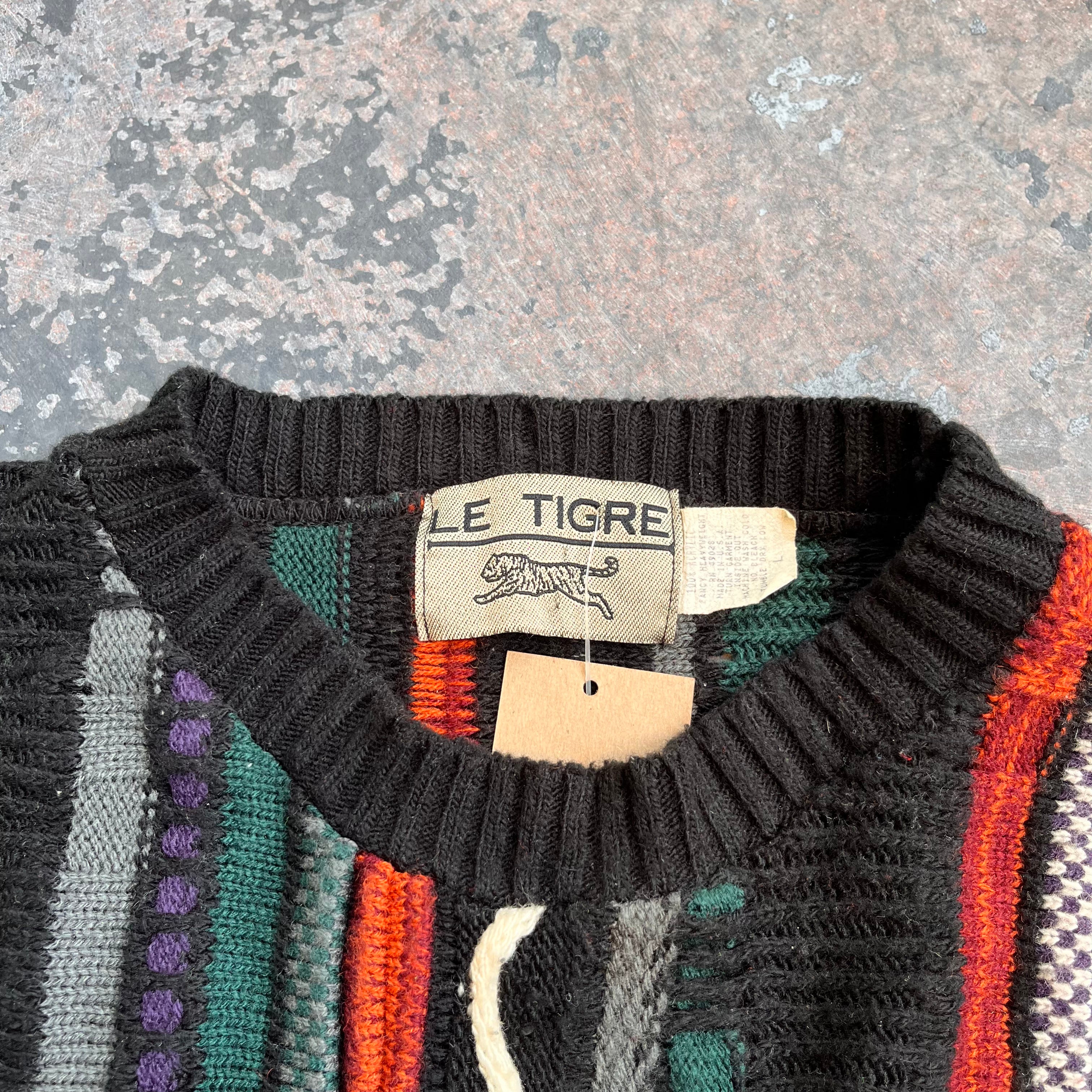 Le Tigre "Coogi" Style Sweater