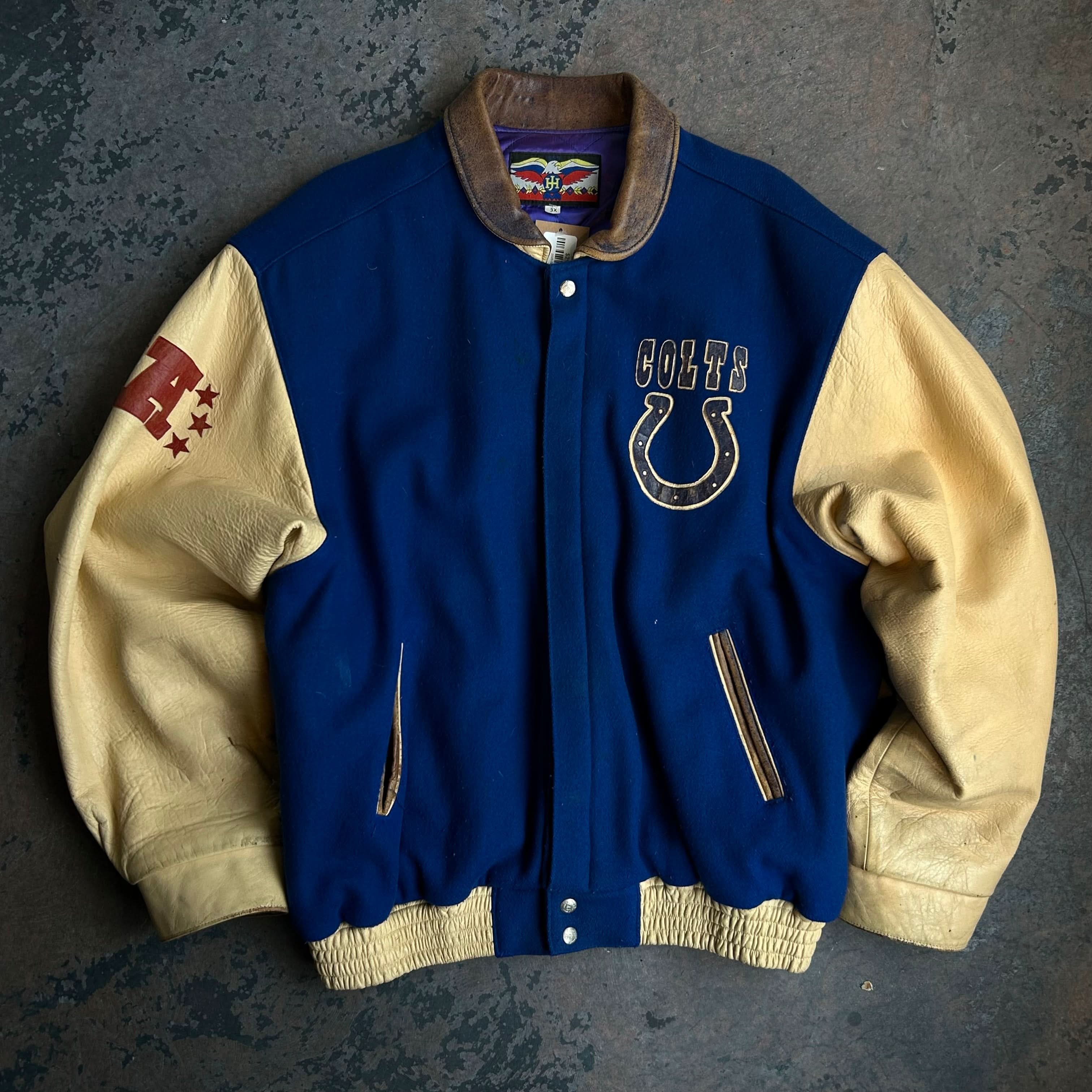 Vintage Team NFL Colts Letterman Jacket 3X