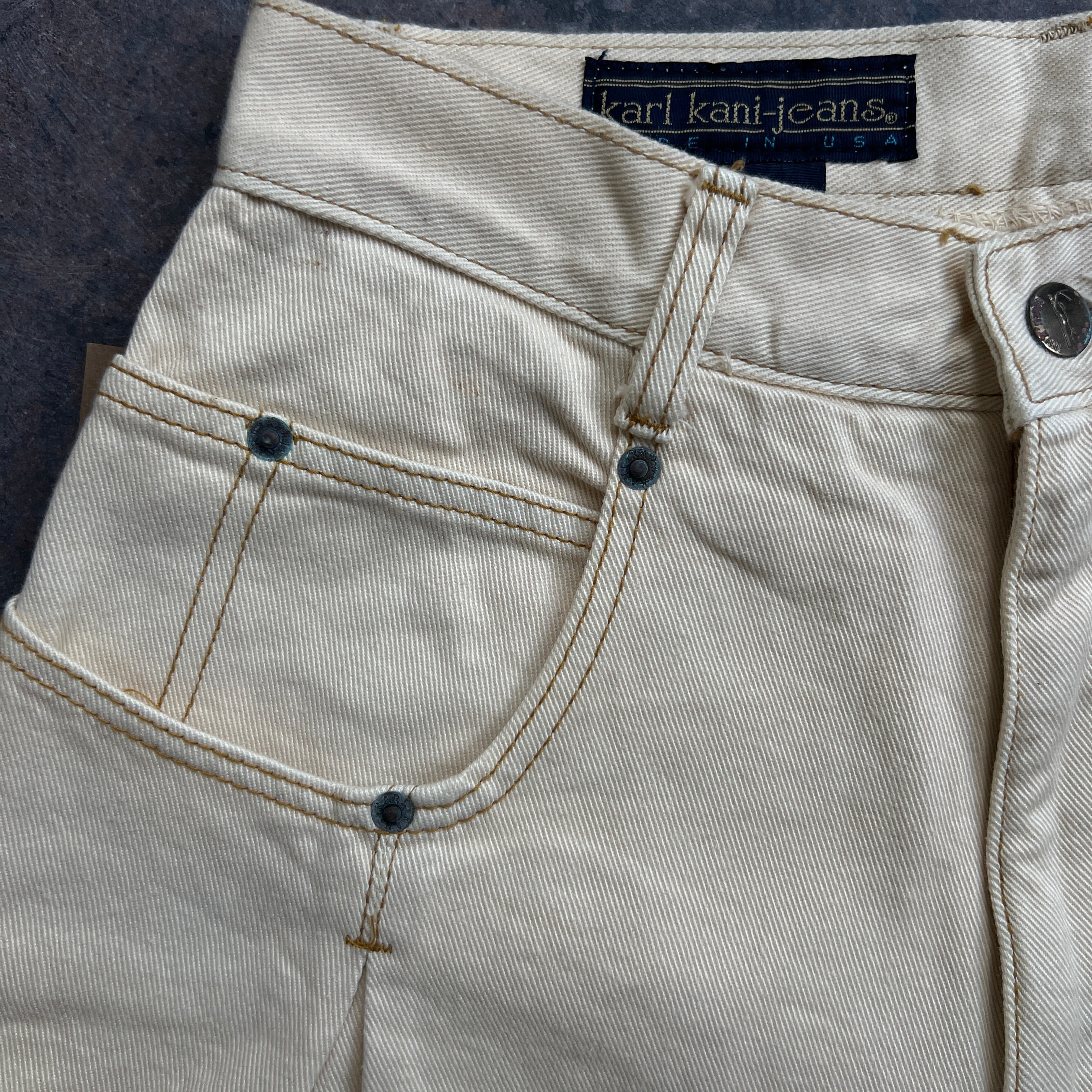 Karl Kani Y2K Jean Shorts (Cream)