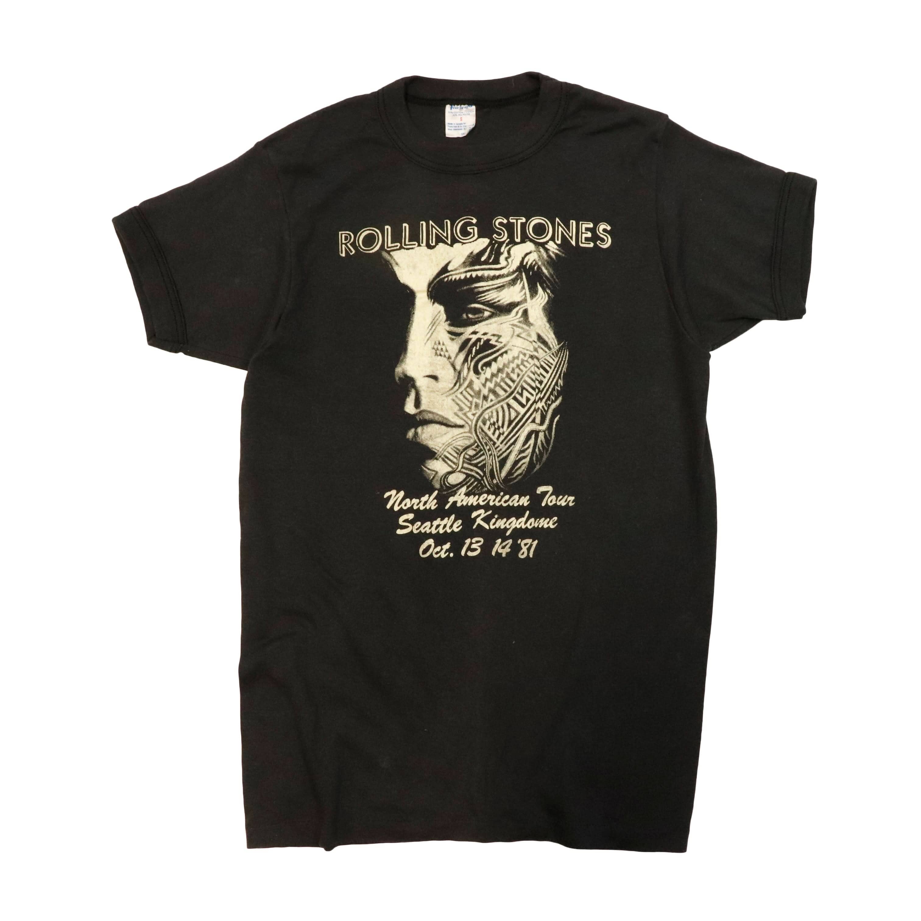 Vintage 1981 Rolling Stones Tattoo You One Show North American Tour Graphic T-Shirt Size S RARE FAIF.CA 