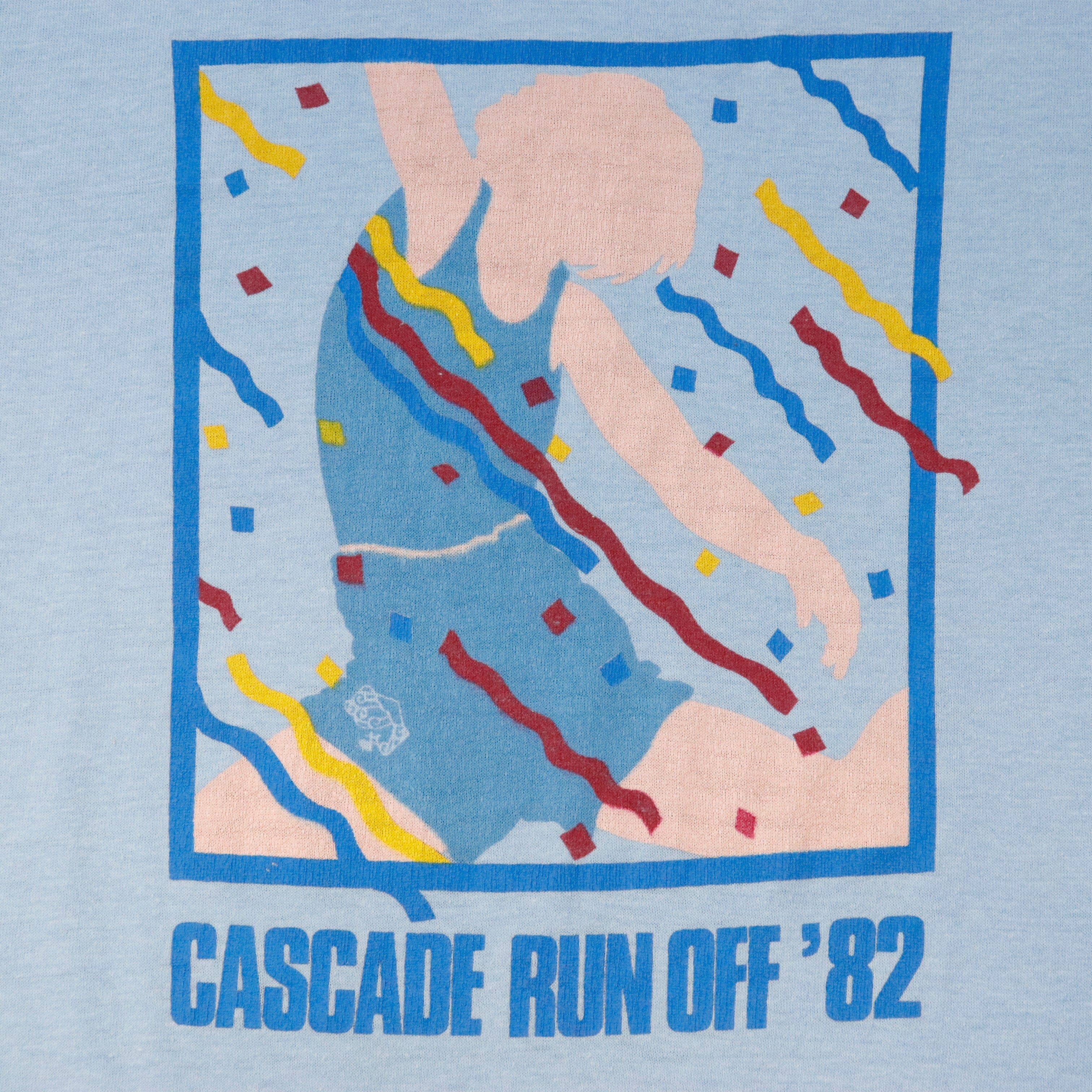 Vintage 1982 Nike Orange Swoosh Cascade Run Off '82 Graphic T-Shirt Size M Nike 