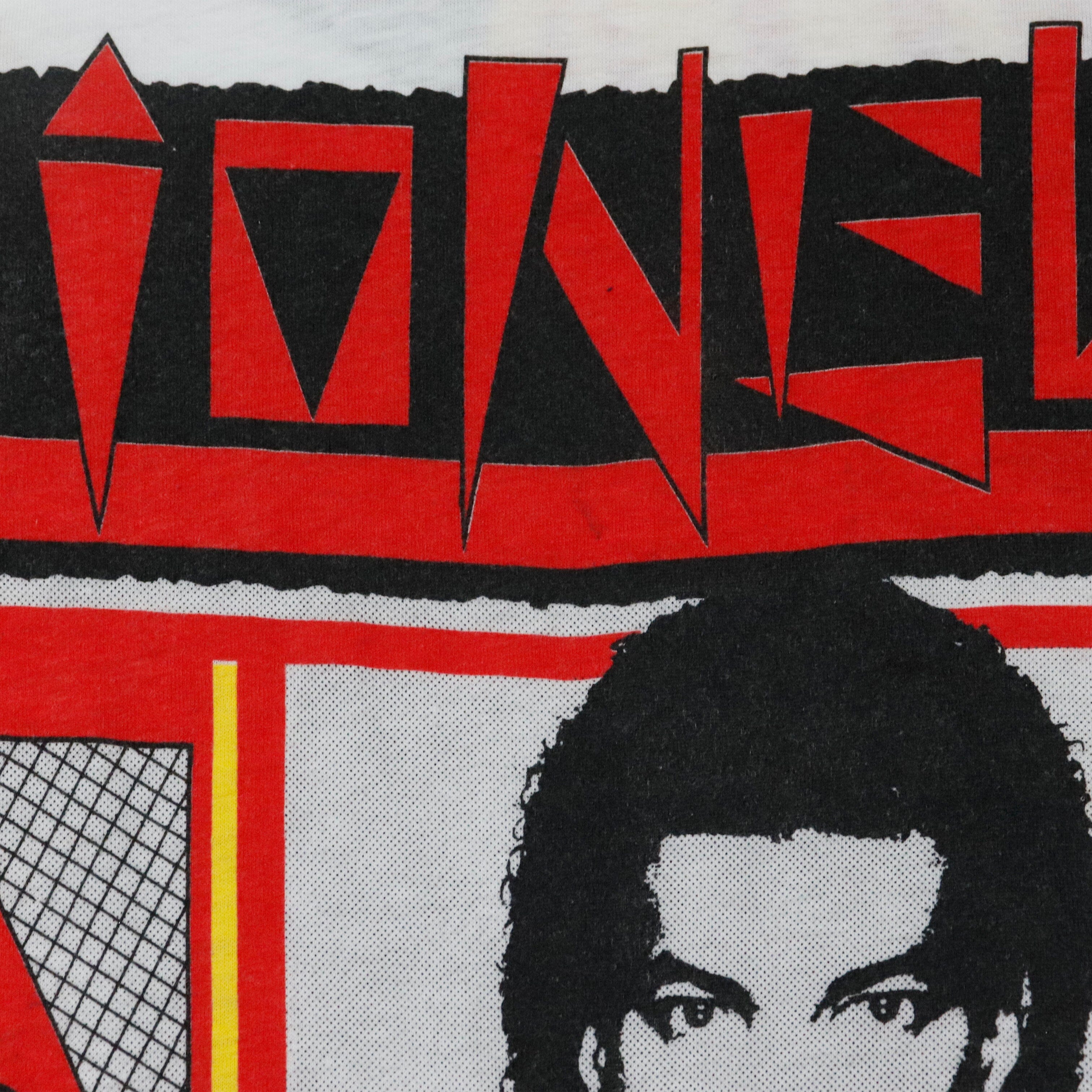 Vintage 1984 Lionel Richie White Muscle T-Shirt Size M Screen Stars 