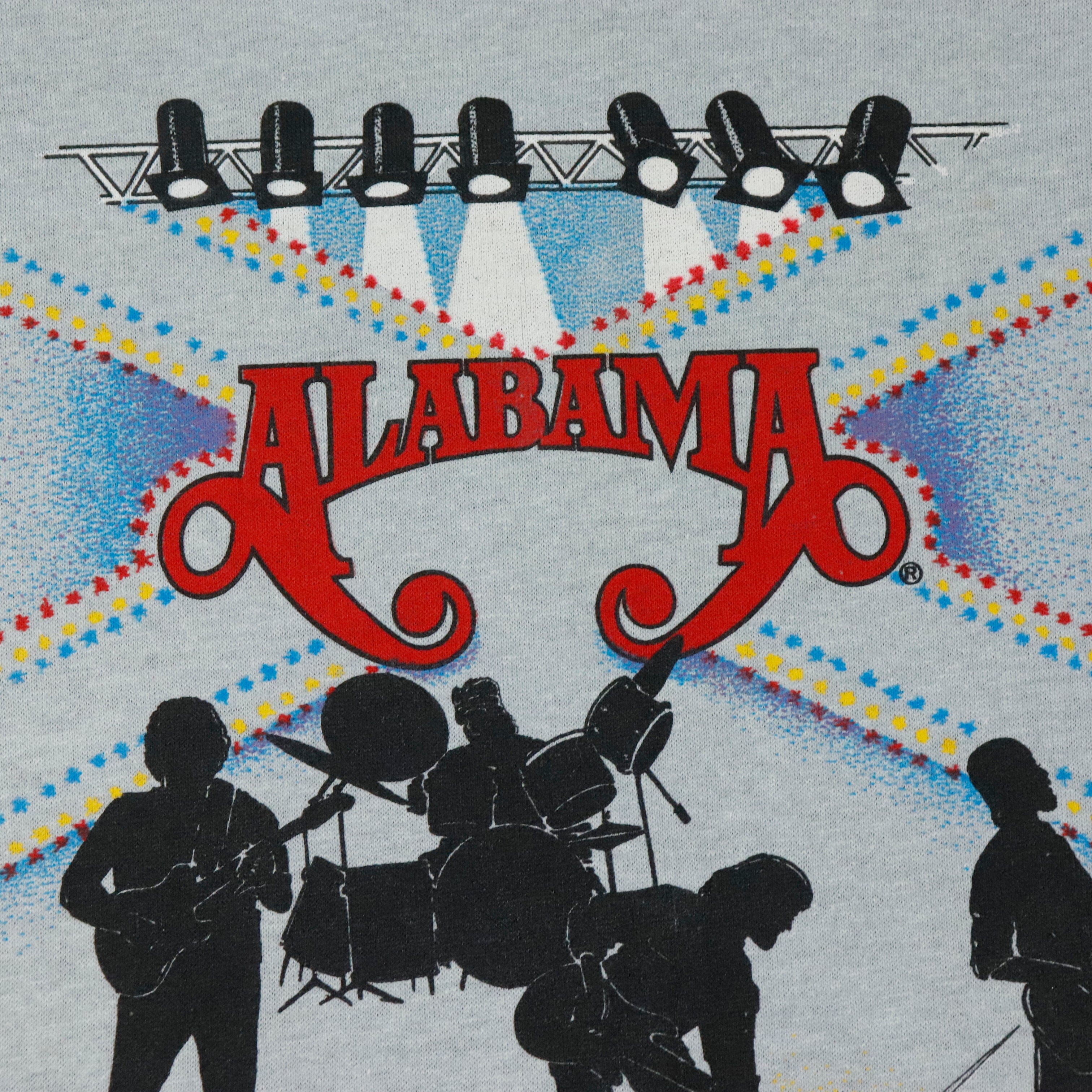 Vintage 1986 Alabama The Touch LS Gray/Black T-Shirt Size XL BAM 