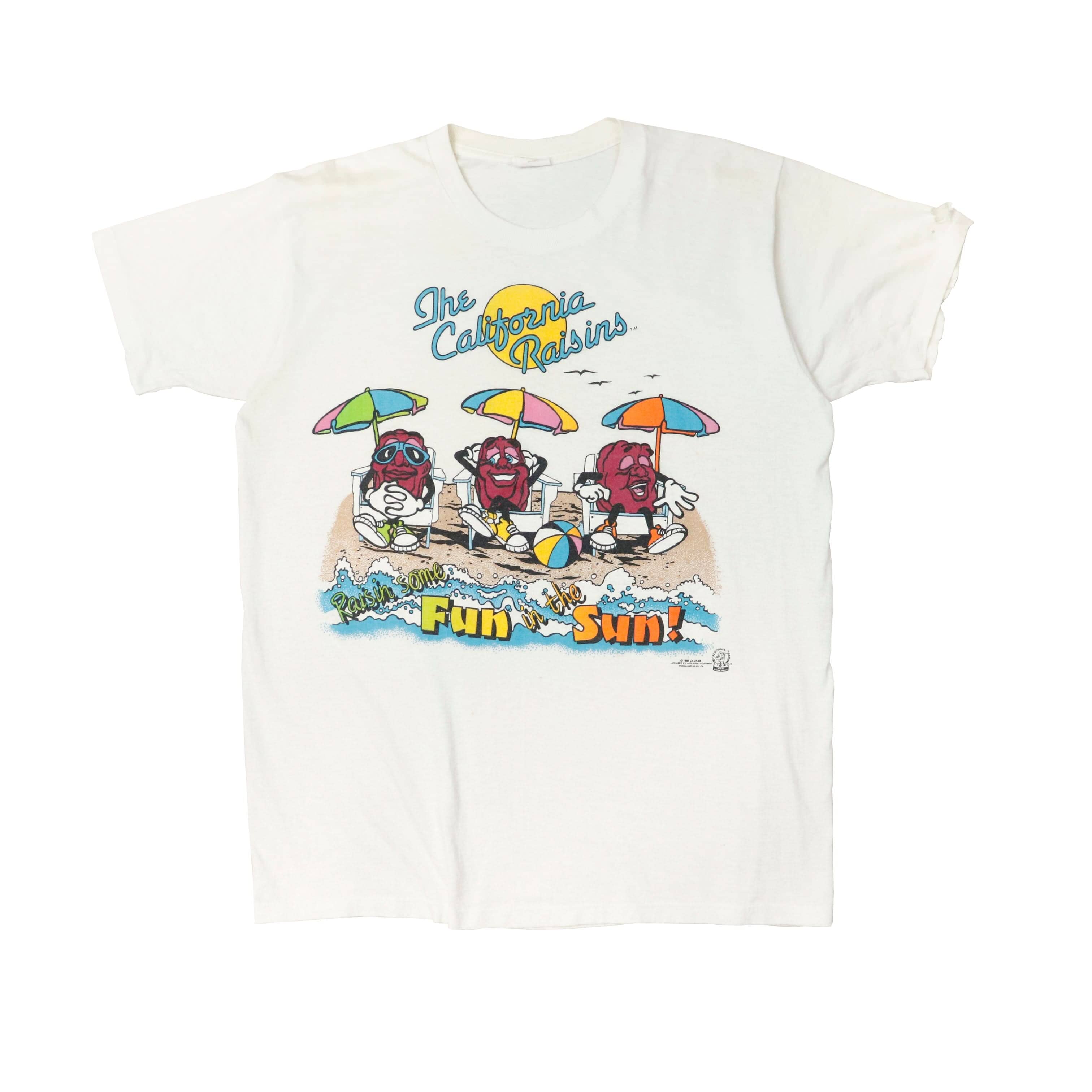 Vintage 1988 California Raisins Beach Graphic T-Shirt Size XL FAIF.CA 