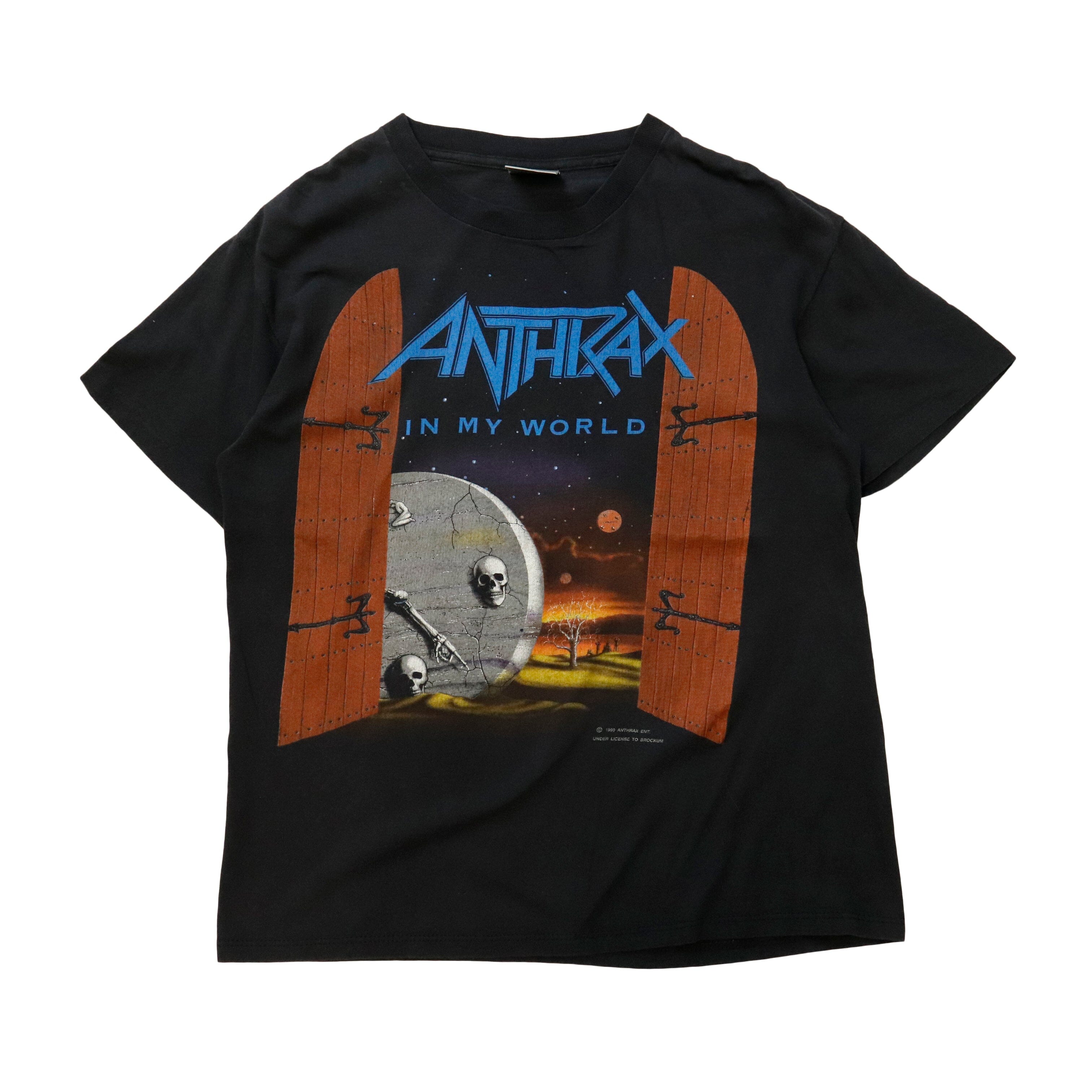 Vintage 1990 Anthrax In My World Graphic T-Shirt Size L 24384 