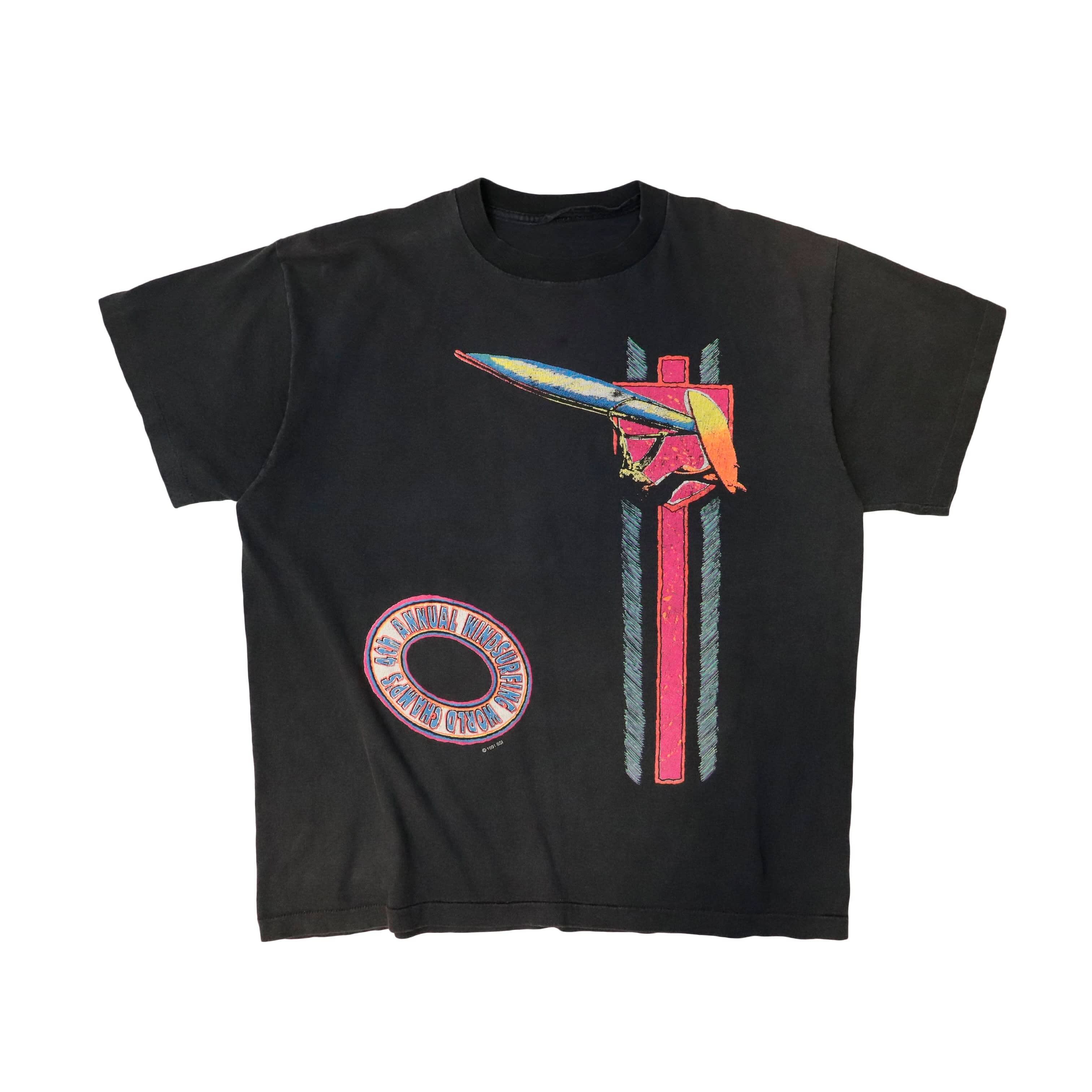 Vintage 1991 4th Annual Windsurfing World Champs Graphic T-Shirt Size N/A FAIF.CA 