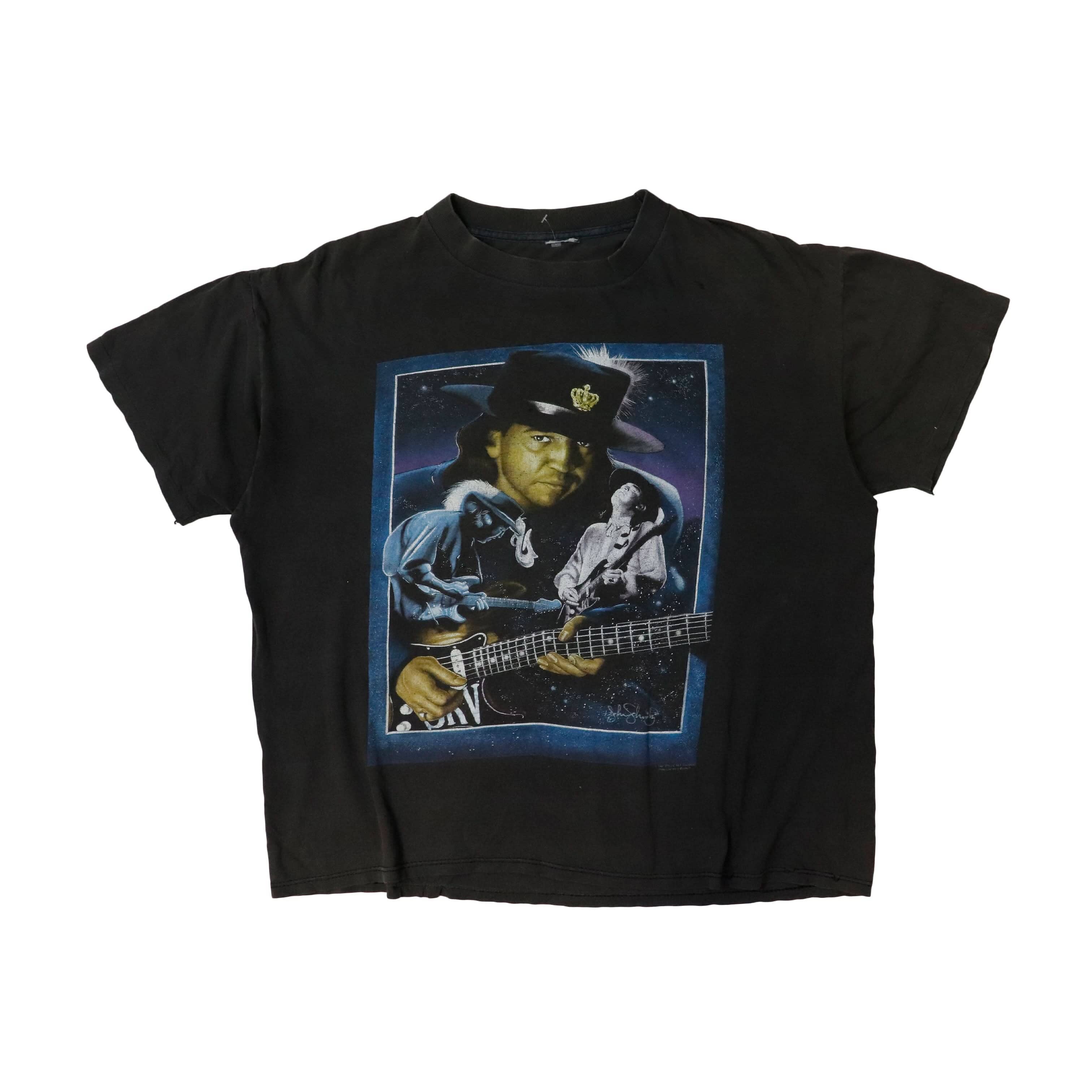 Vintage 1991 Stevie Ray Vaughan Memorial Graphic T-Shirt Size N/A FAIF.CA 