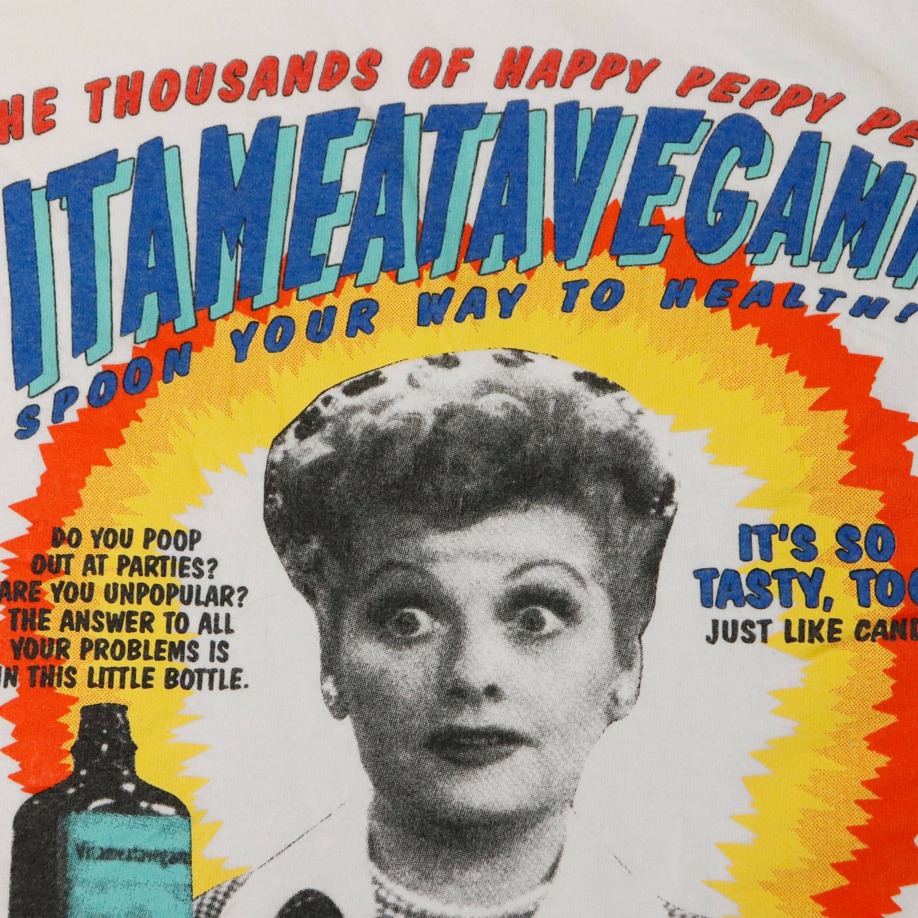 Vintage 1992 I Love Lucy Vitameatavegamin Graphic T-Shirt Size L FAIF.CA 