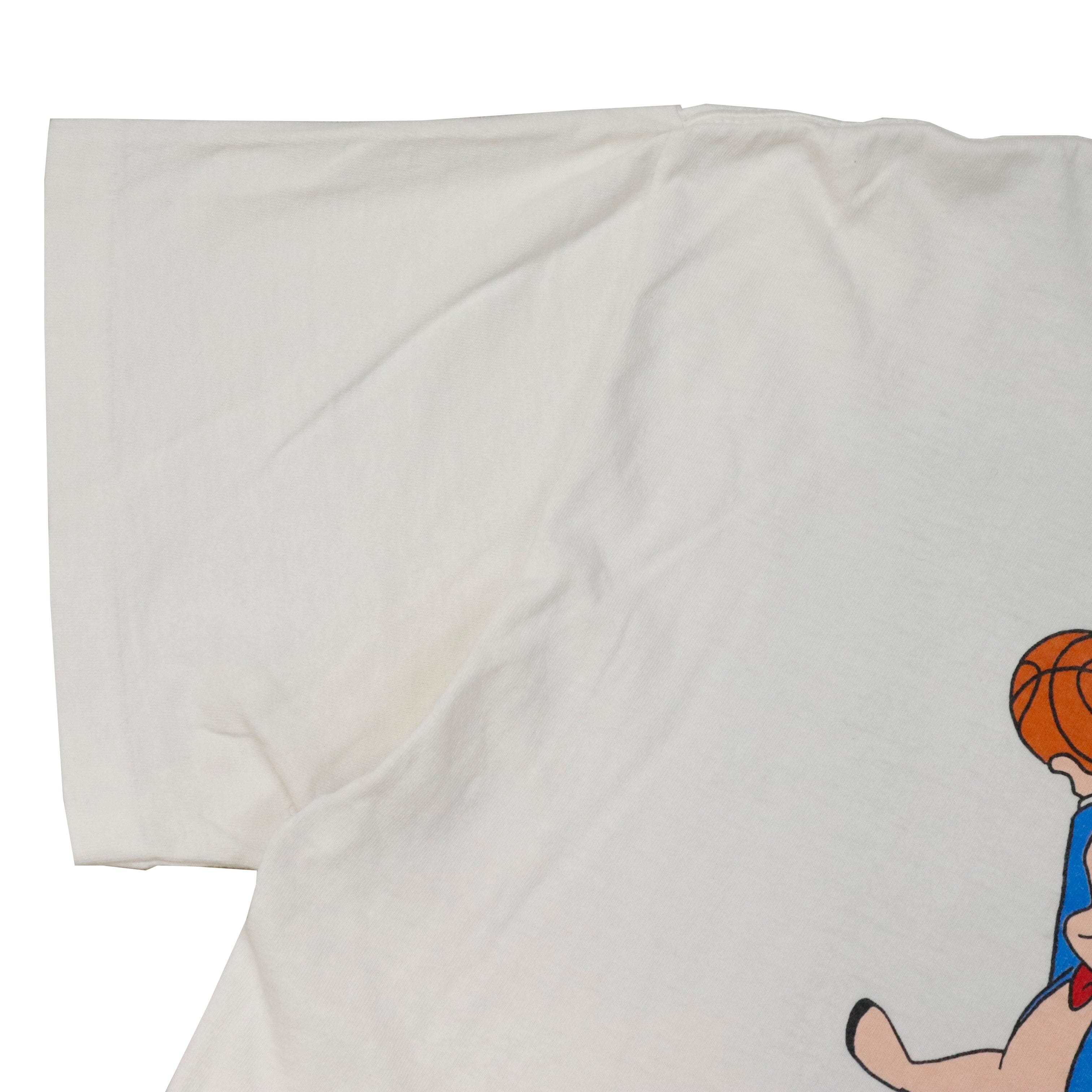 Vintage 1992 Nike Porky Pig NBA Dunk Space Jam T-Shirt Size L Nike 