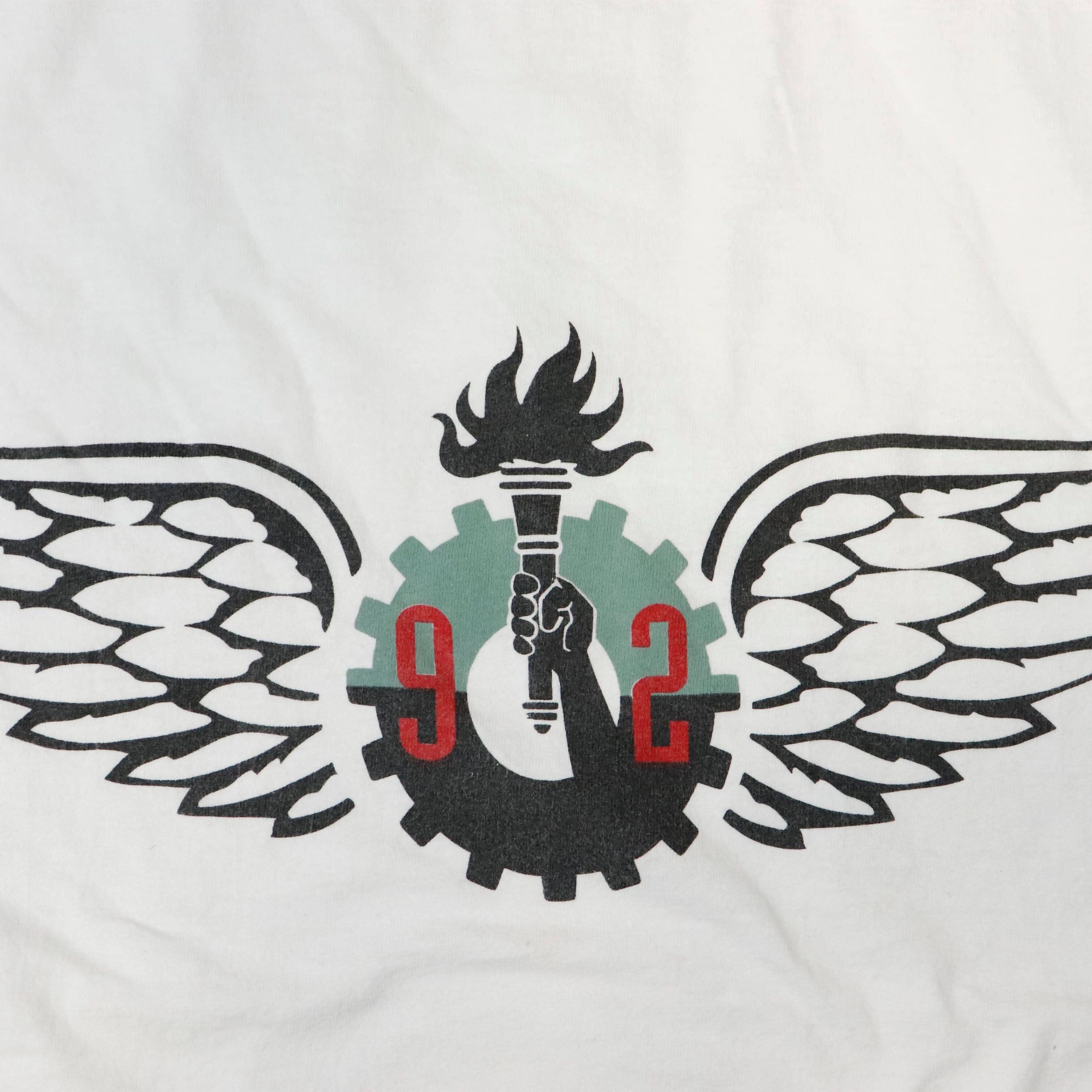 Vintage 1992 Roots Street Athletics Winged Torch Graphic T-Shirt Size L FAIF.CA 