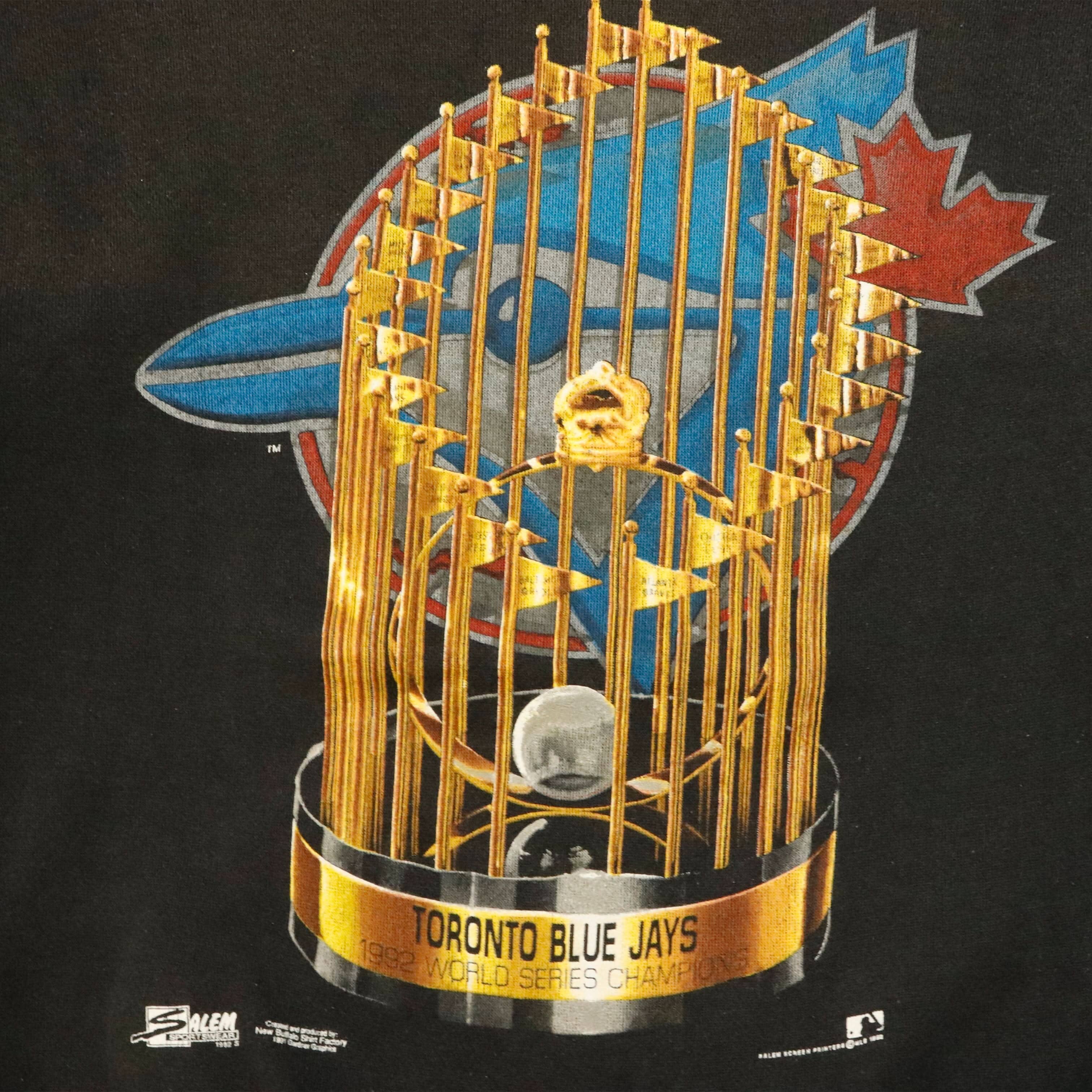 Vintage 1992 Salem Toronto Blue Jays 1992 World Series graphic sweatshirt Size M FAIF.CA 