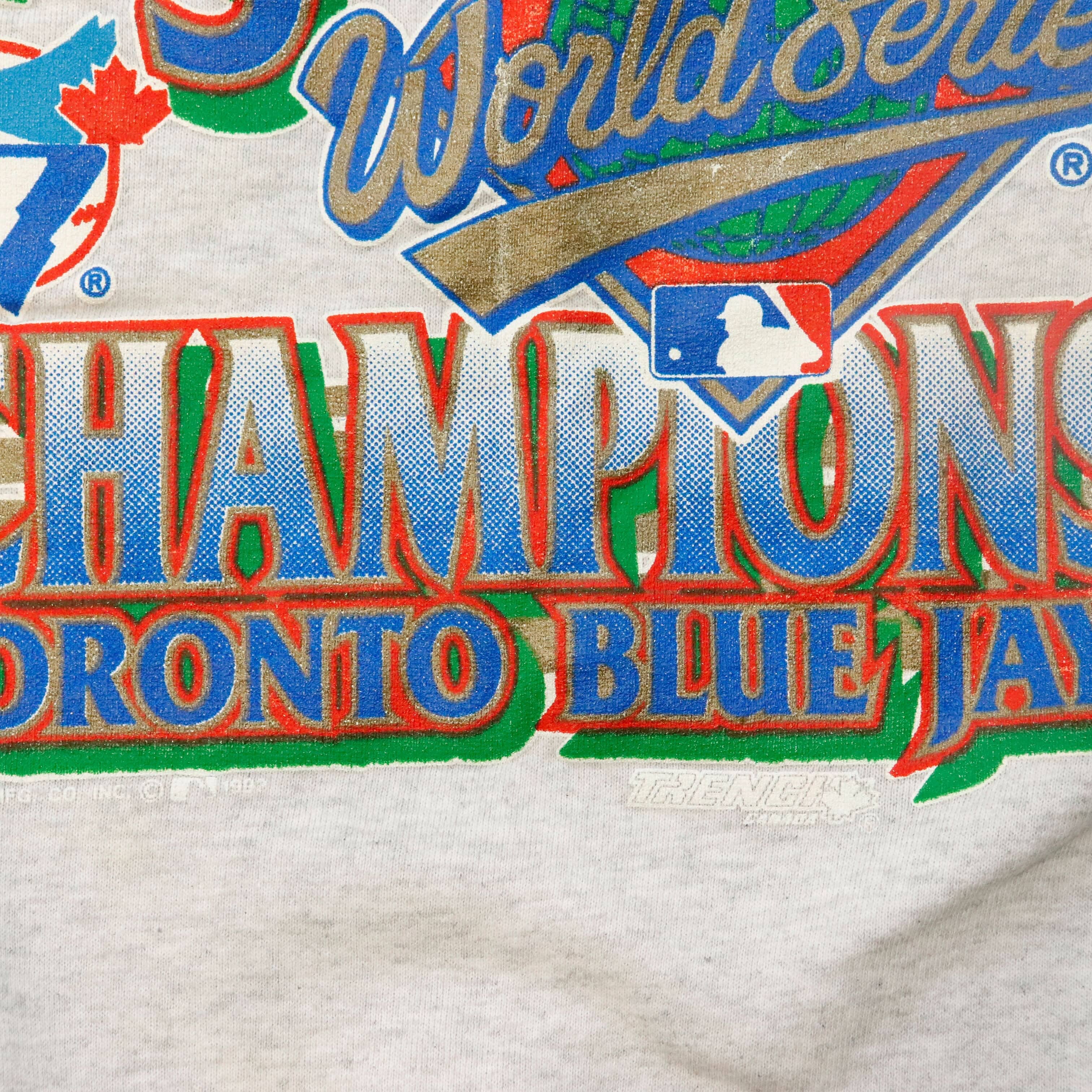 Vintage 1992 Toronto Blue Jays World Series Champions Crewneck Sweatshirt Size XL FAIF.CA 