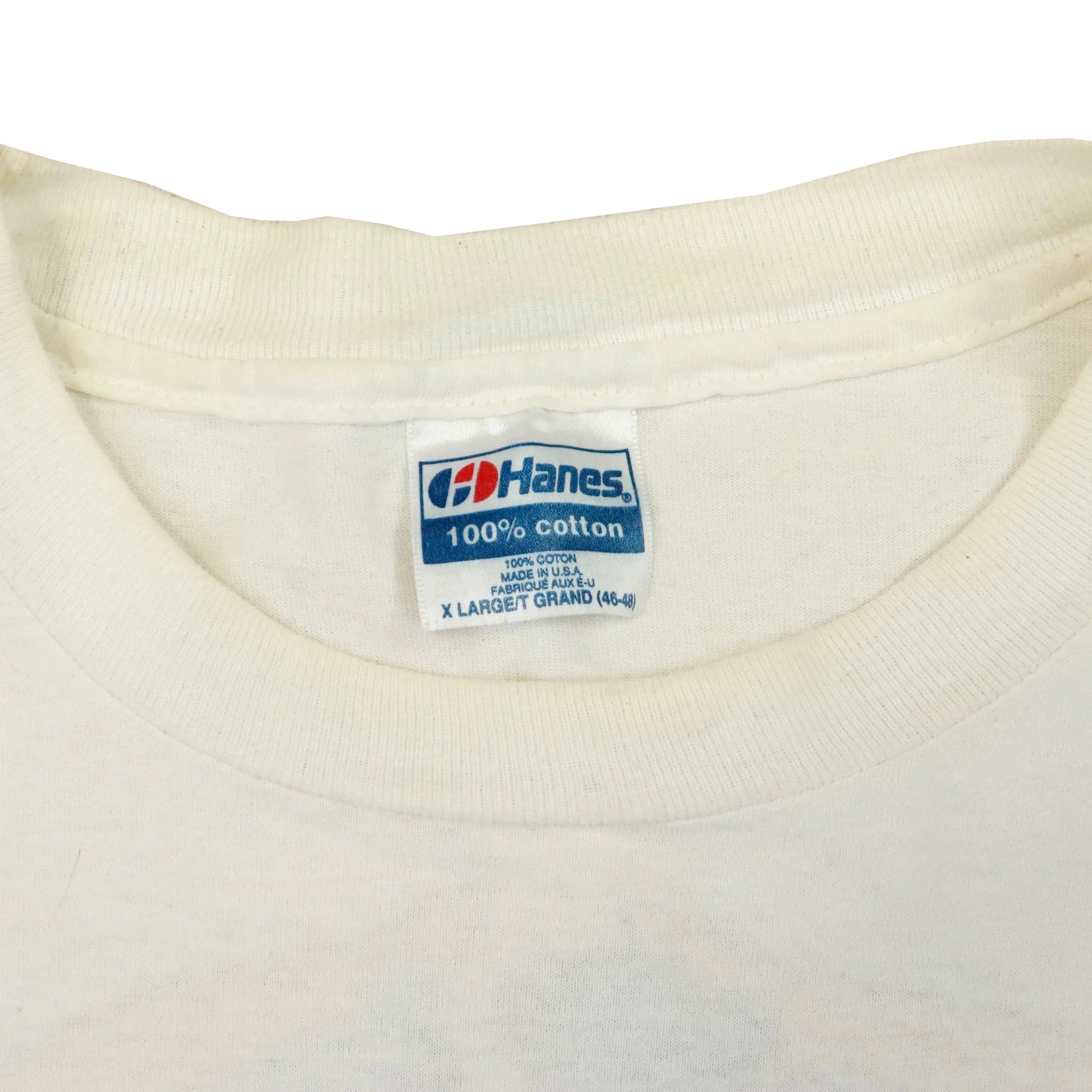 Vintage 1993 Lollapalooza Music Festival White T-Shirt Size XL Hanes 