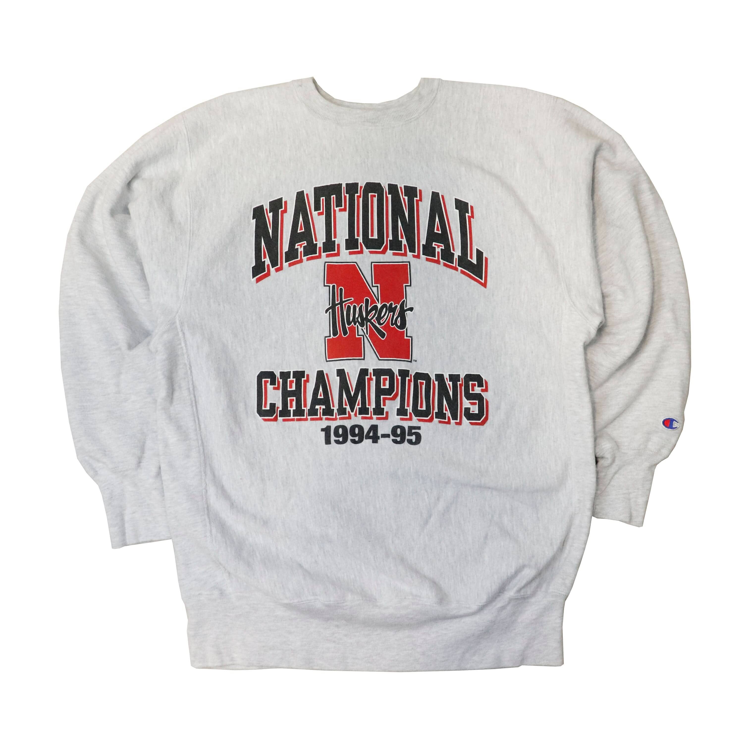 Vintage 1994-95 Champion Reverse Weave Nebraska Huskers Crewneck Sweatshirt Size XXL FAIF.CA 