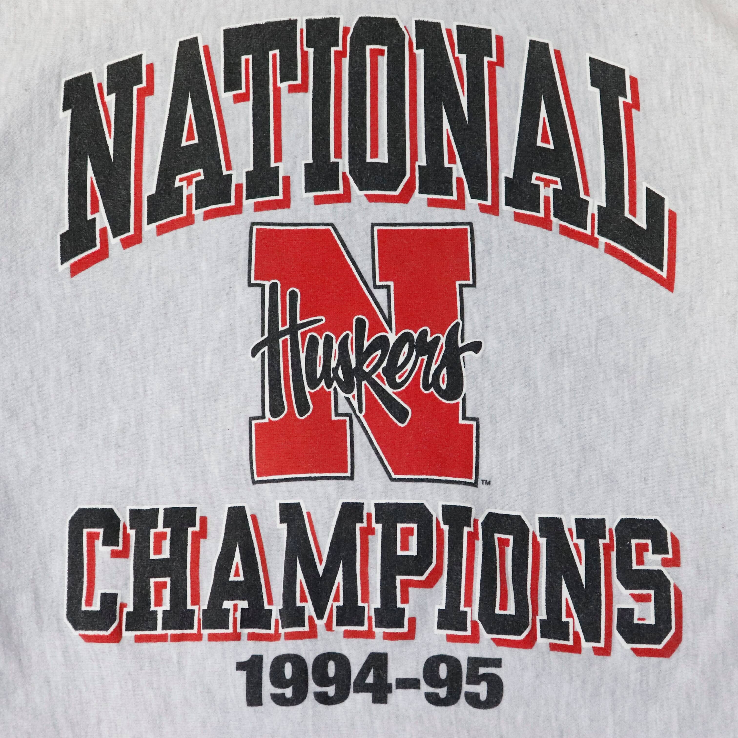 Vintage 1994-95 Champion Reverse Weave Nebraska Huskers Crewneck Sweatshirt Size XXL FAIF.CA 