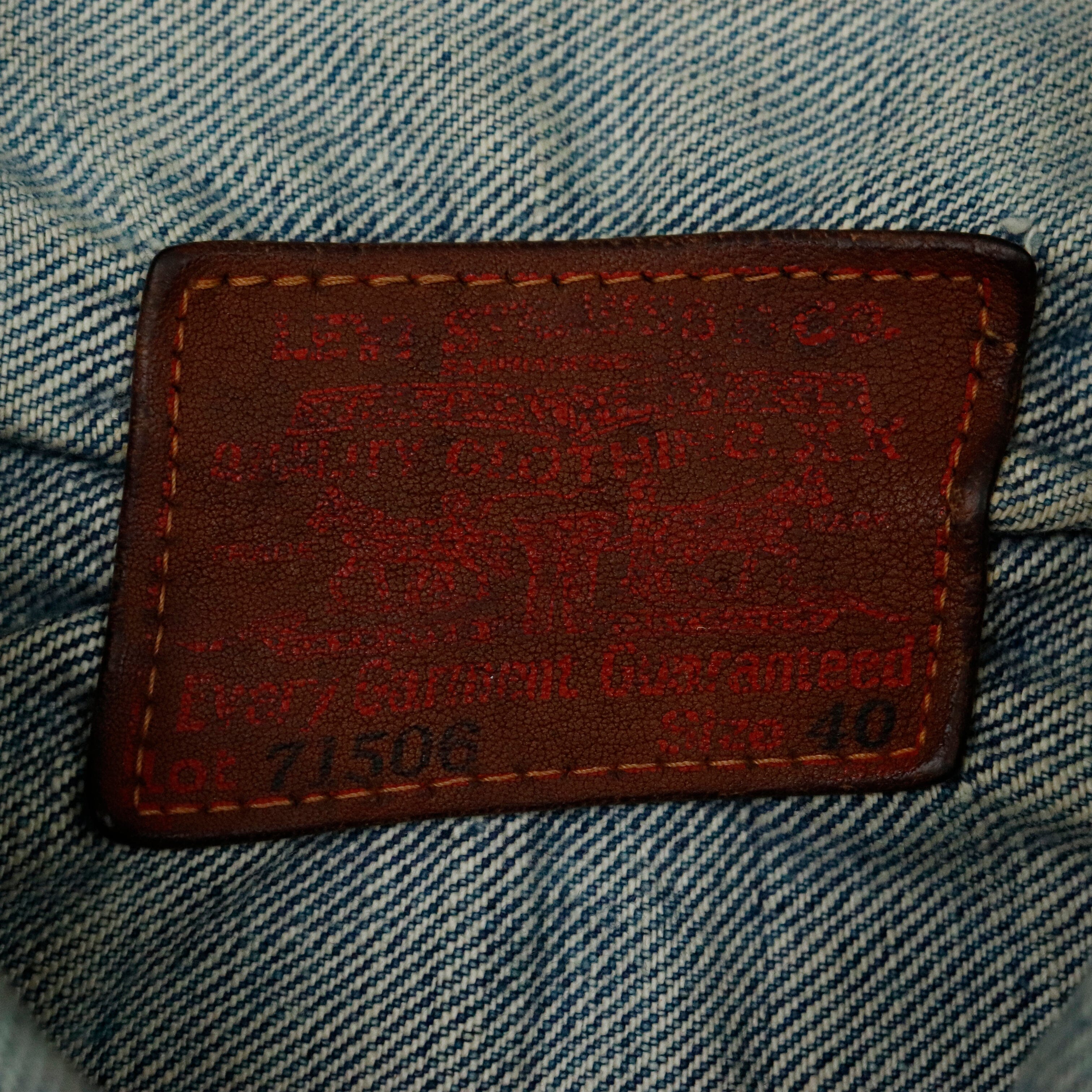 Vintage 1994 Levi Strauss First Edition Cinch Back Denim Jacket Size 40 16393 