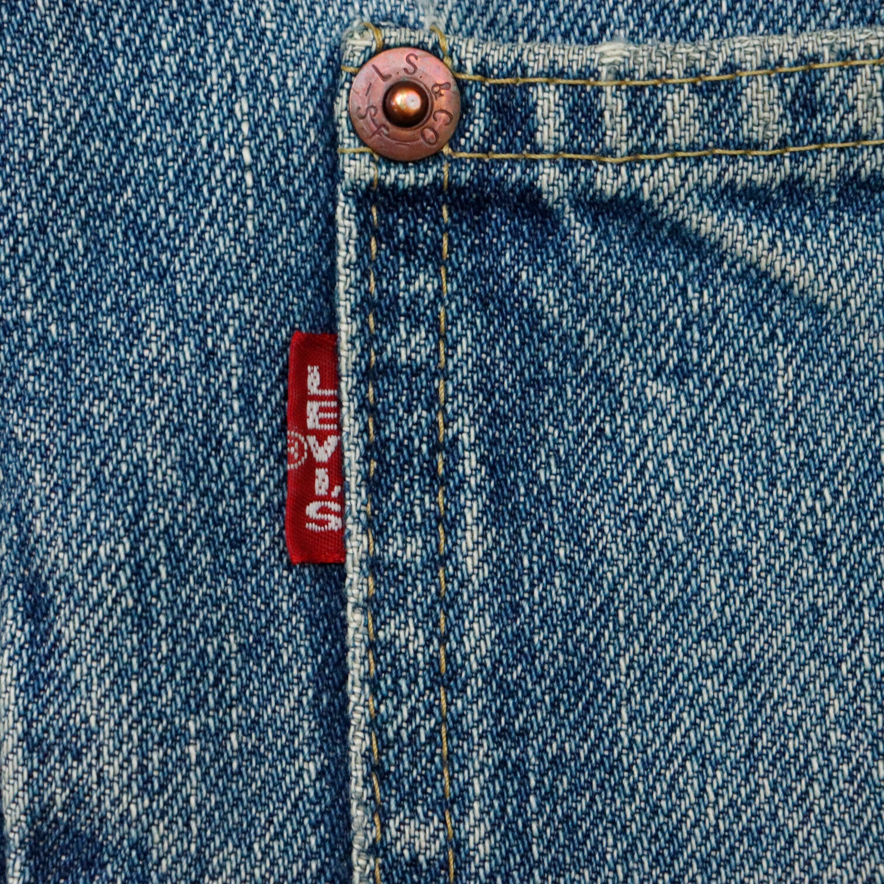 Vintage 1994 Levi Strauss First Edition Cinch Back Denim Jacket Size 40 16393 