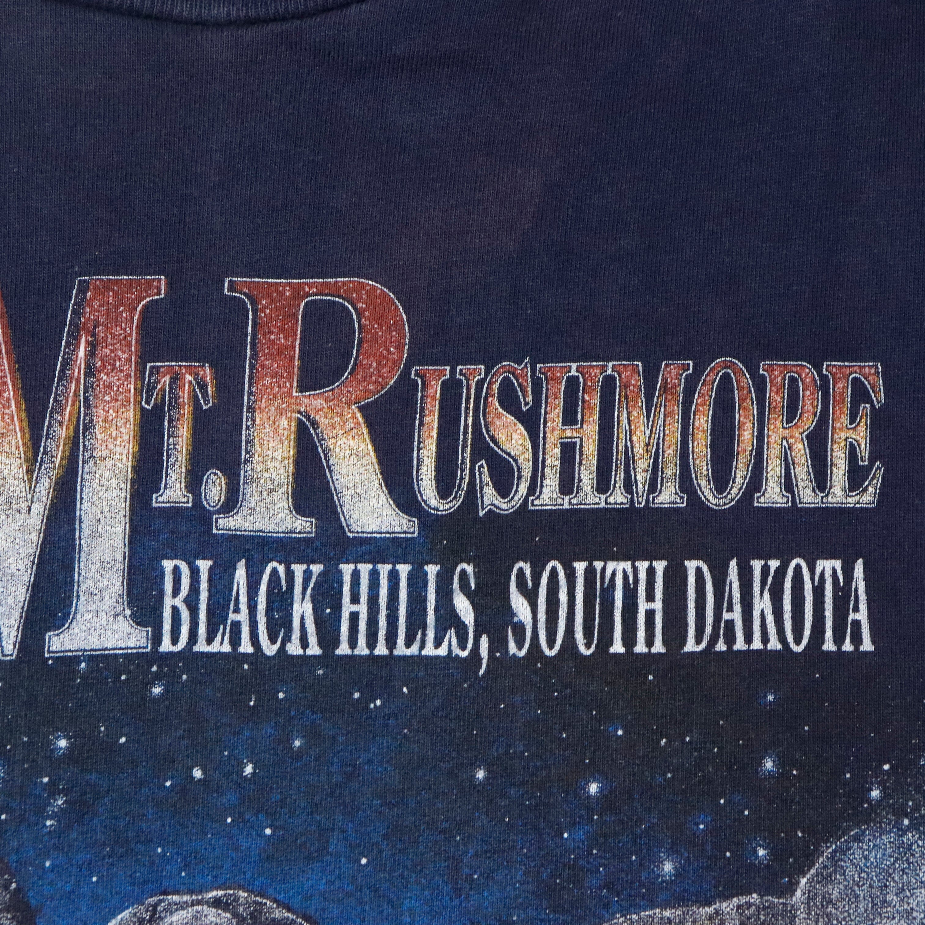 Vintage 1994 Mt Rushmore Navy T-Shirt Size L Cheeky Chompers 