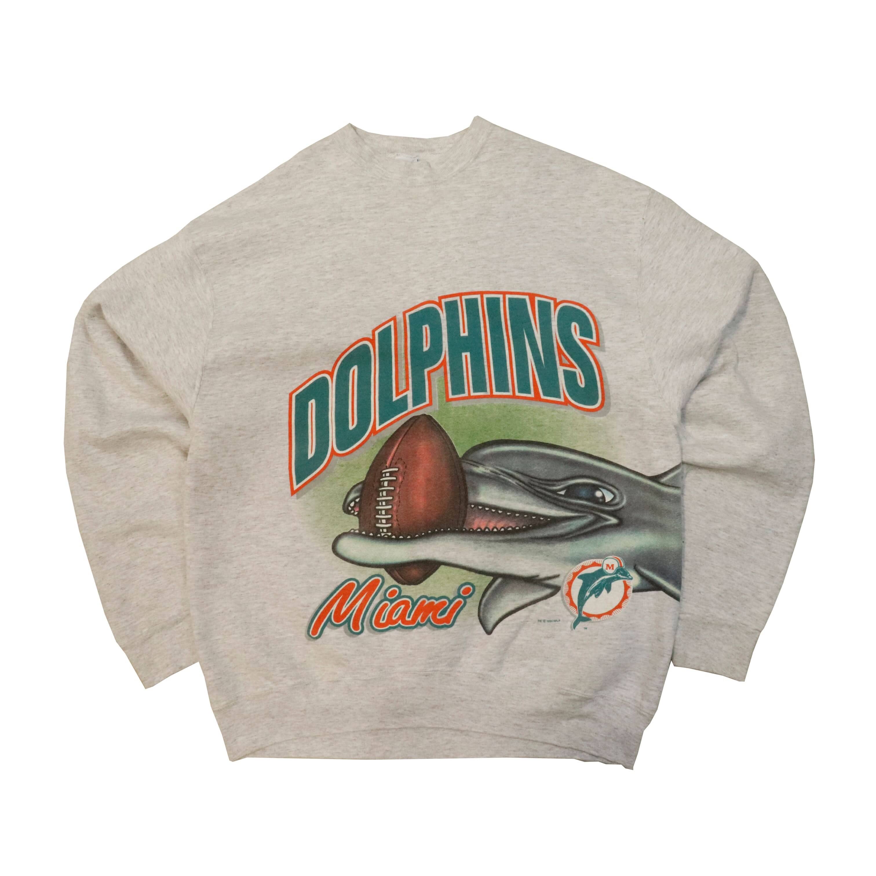 Vintage 1994 Salem Sportswear Miami Dolphins Graphic Sweatshirt Size XL FAIF.CA 