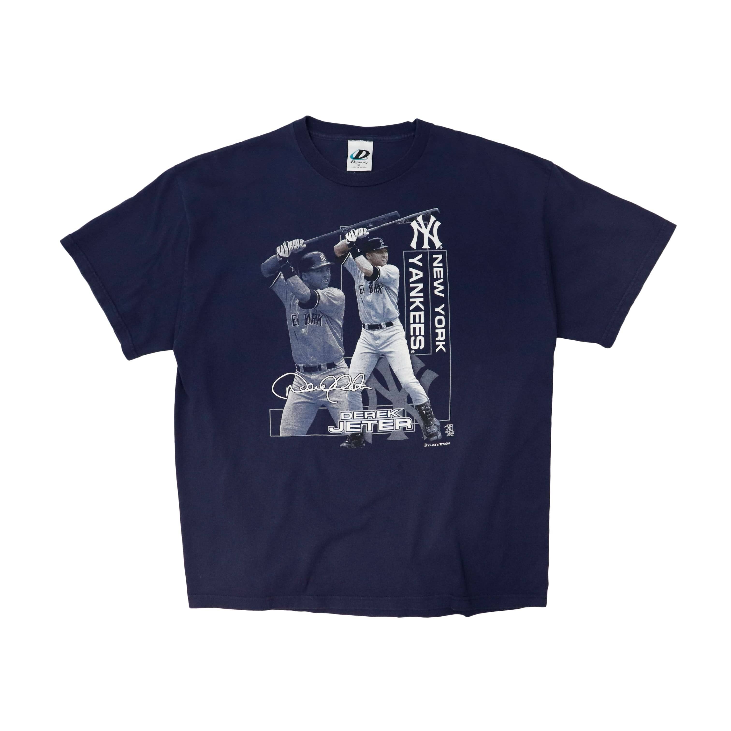 Vintage 2007 Dynasty Derek Jeter New York Yankees Graphic T-Shirt Size XL FAIF.CA 