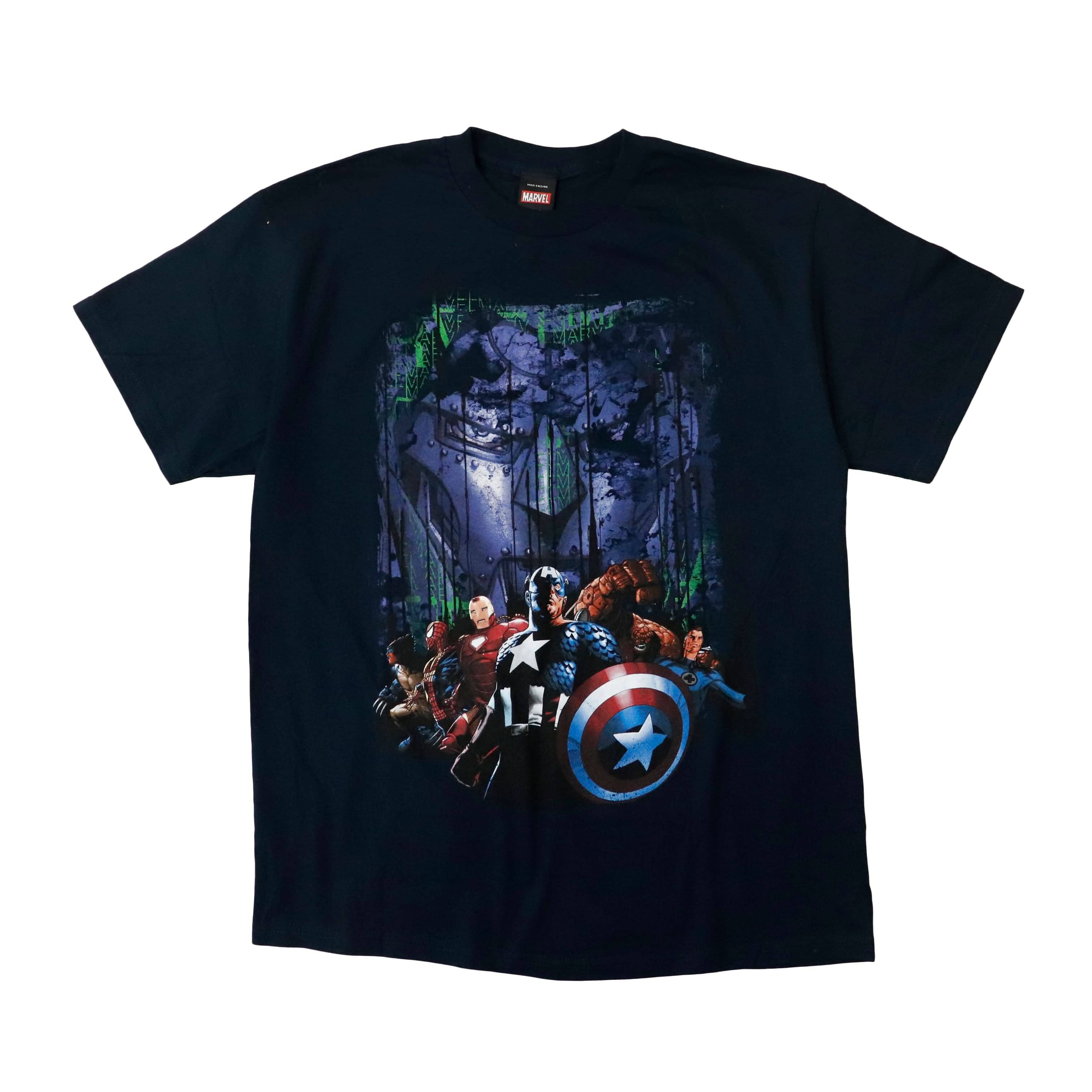 Vintage 2011 Marvel Mad Engine Superhero Graphic T-Shirt Size L FAIF.CA 