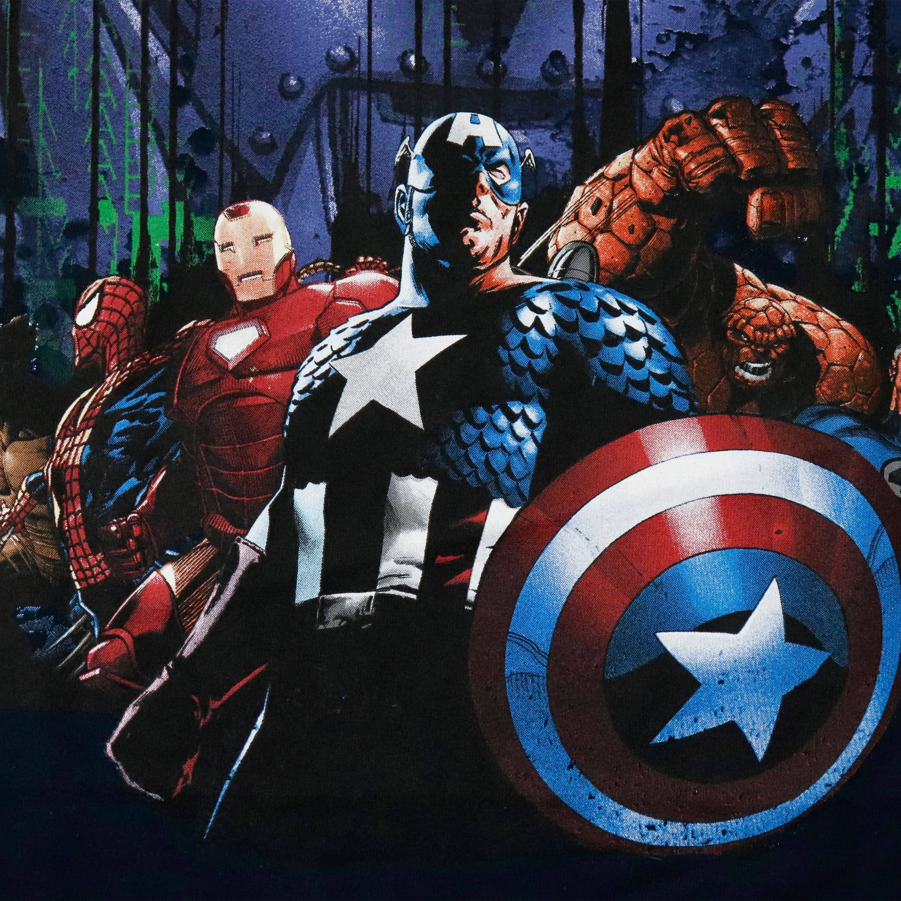 Vintage 2011 Marvel Mad Engine Superheroes Graphic T-Shirt Size L FAIF.CA 