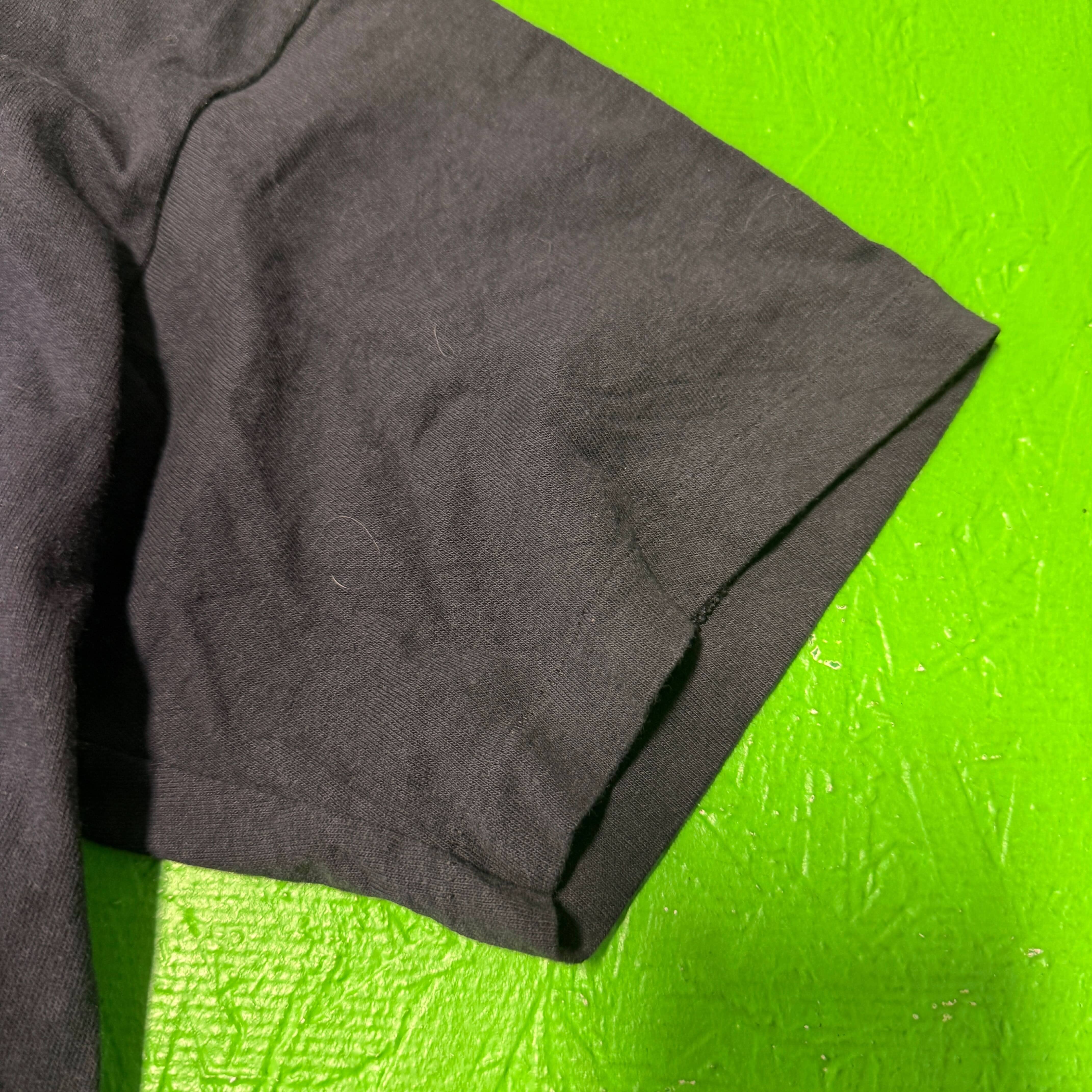 Vintage 3D Emblem Bad to the Bone Trucker Graphic T-Shirt Size Large 90s FAIF.CA 