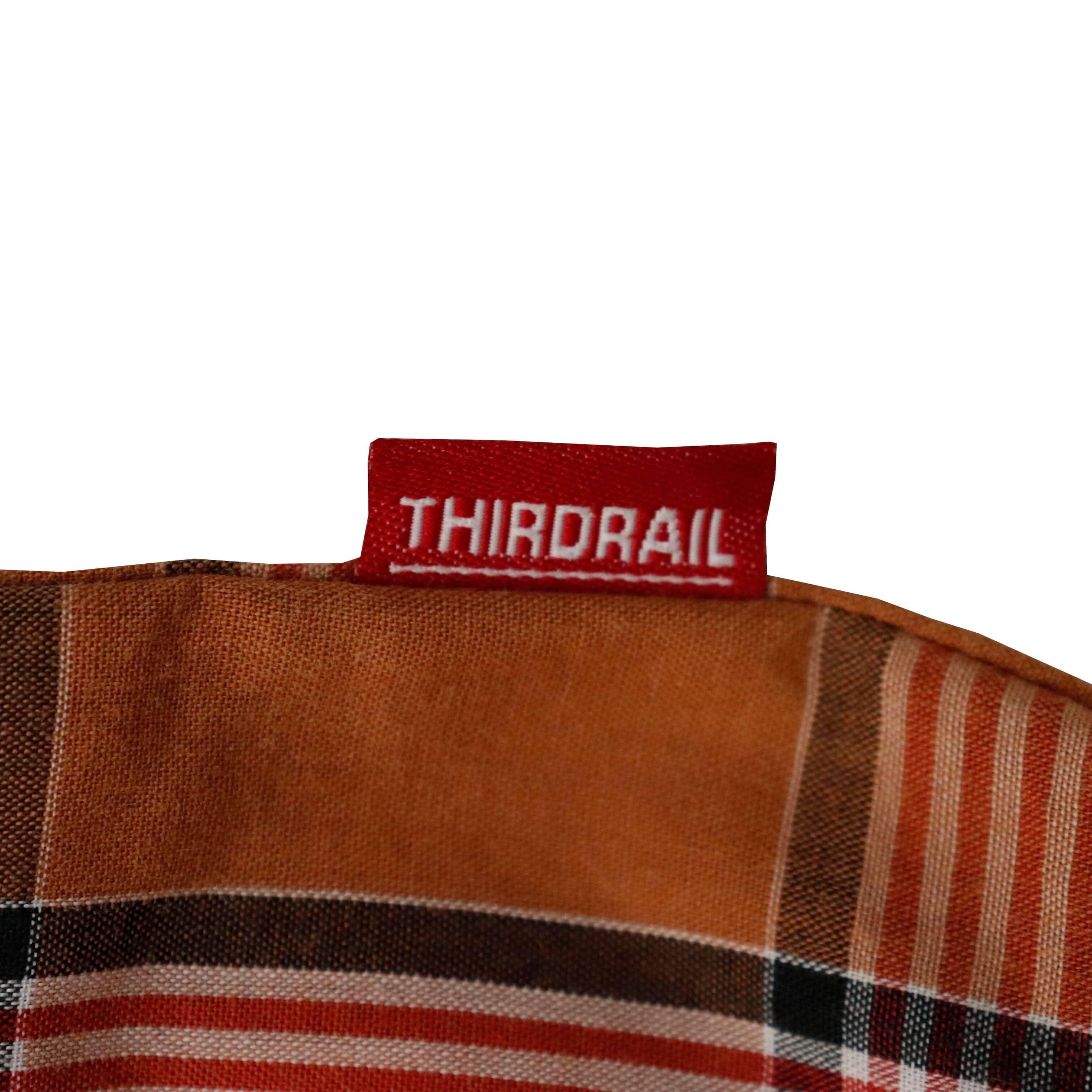 Vintage 3rd Rail Brand Orange Plaid Short Sleeve Shirt Size M FAIF.CA 