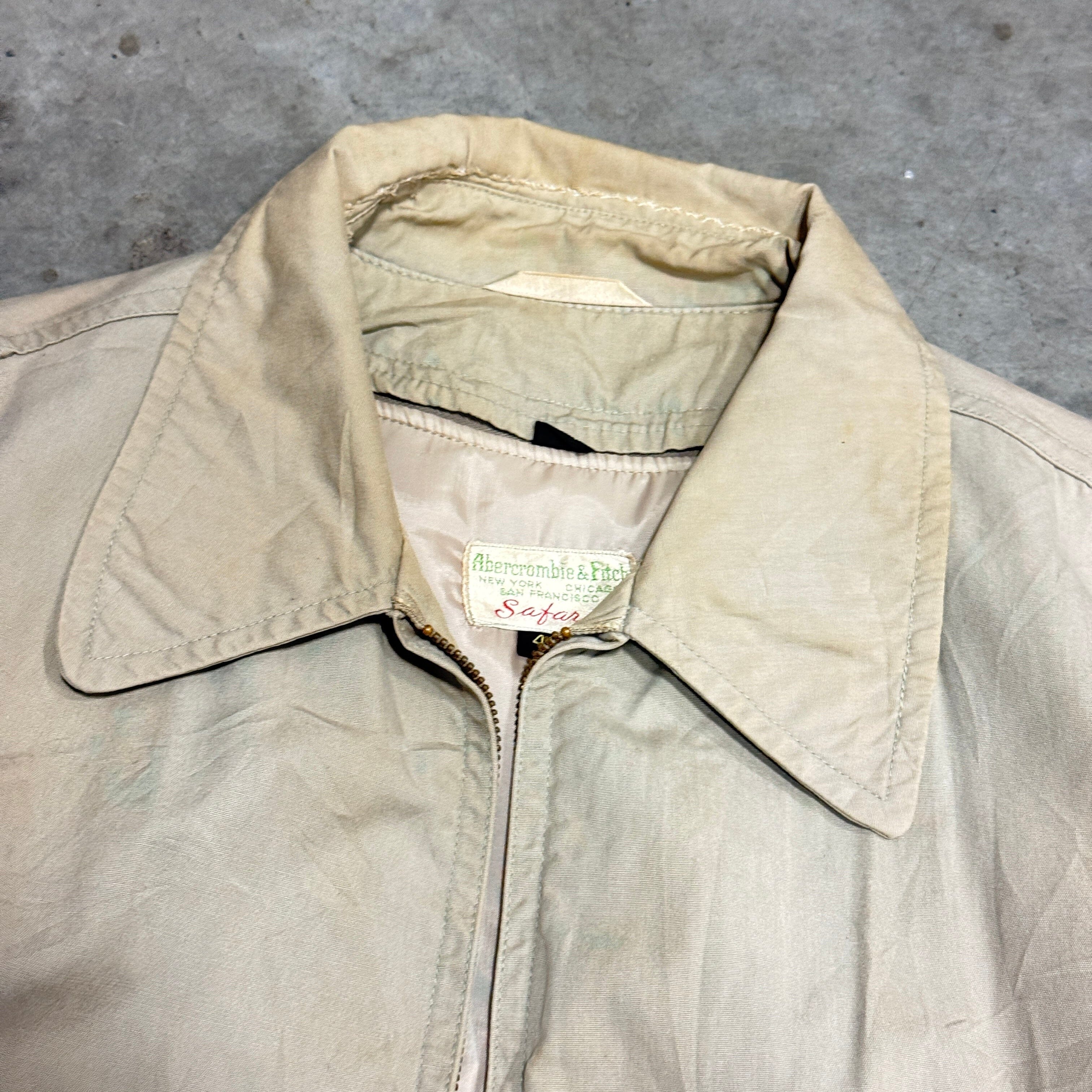 Vintage 40s Abercrombie & Fitch Safari Canvas Jacket Size 44 FAIF.CA 