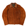 Vintage 40s Brown Suede Leather Sports Jacket 1667 