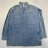 Vintage 40s L.L. Bean Chambray Utility Button-Up Shirt Size L Hunting RARE FAIF.CA 