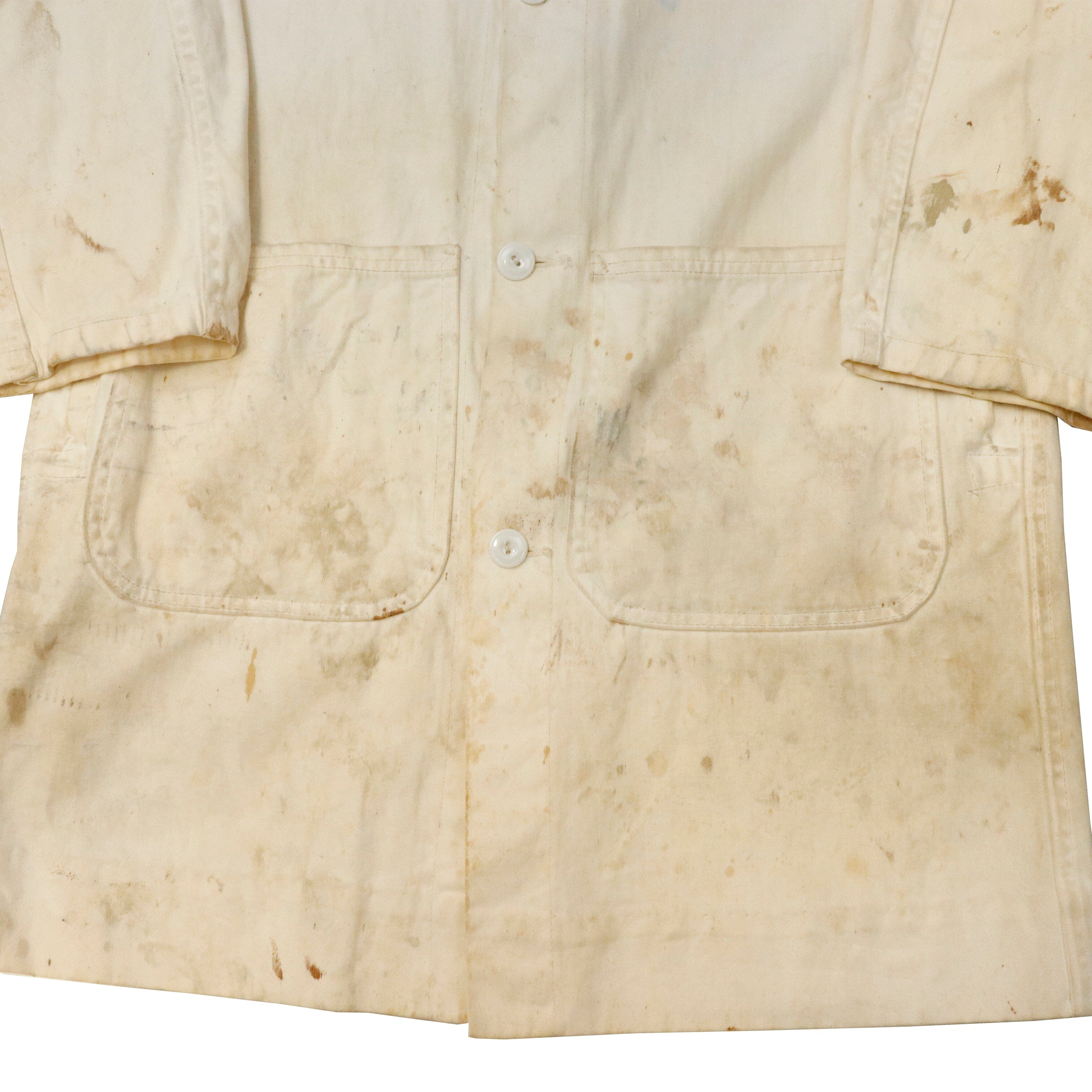 Vintage 40s shop White Cotton Chore Coat Size 30 Other 
