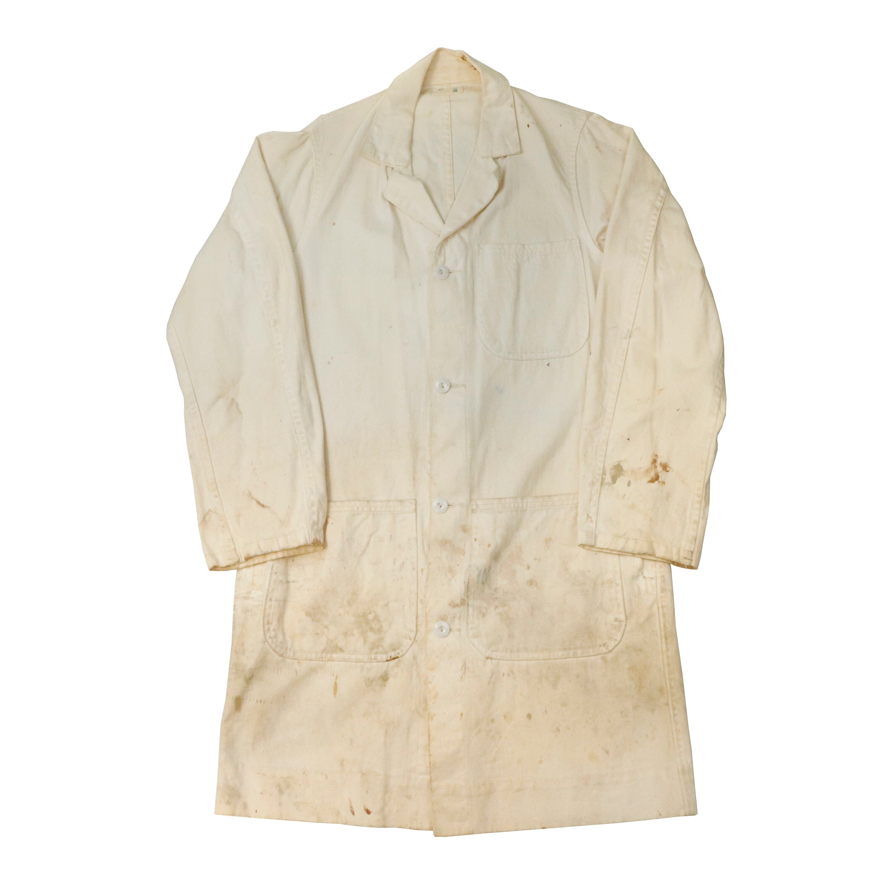 Vintage 40s shop White Cotton Chore Coat Size 30 Other 