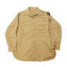 Vintage 50s Military Officer Patch Long Sleeve Button-Up Shirt Size N/A FAIF.CA 