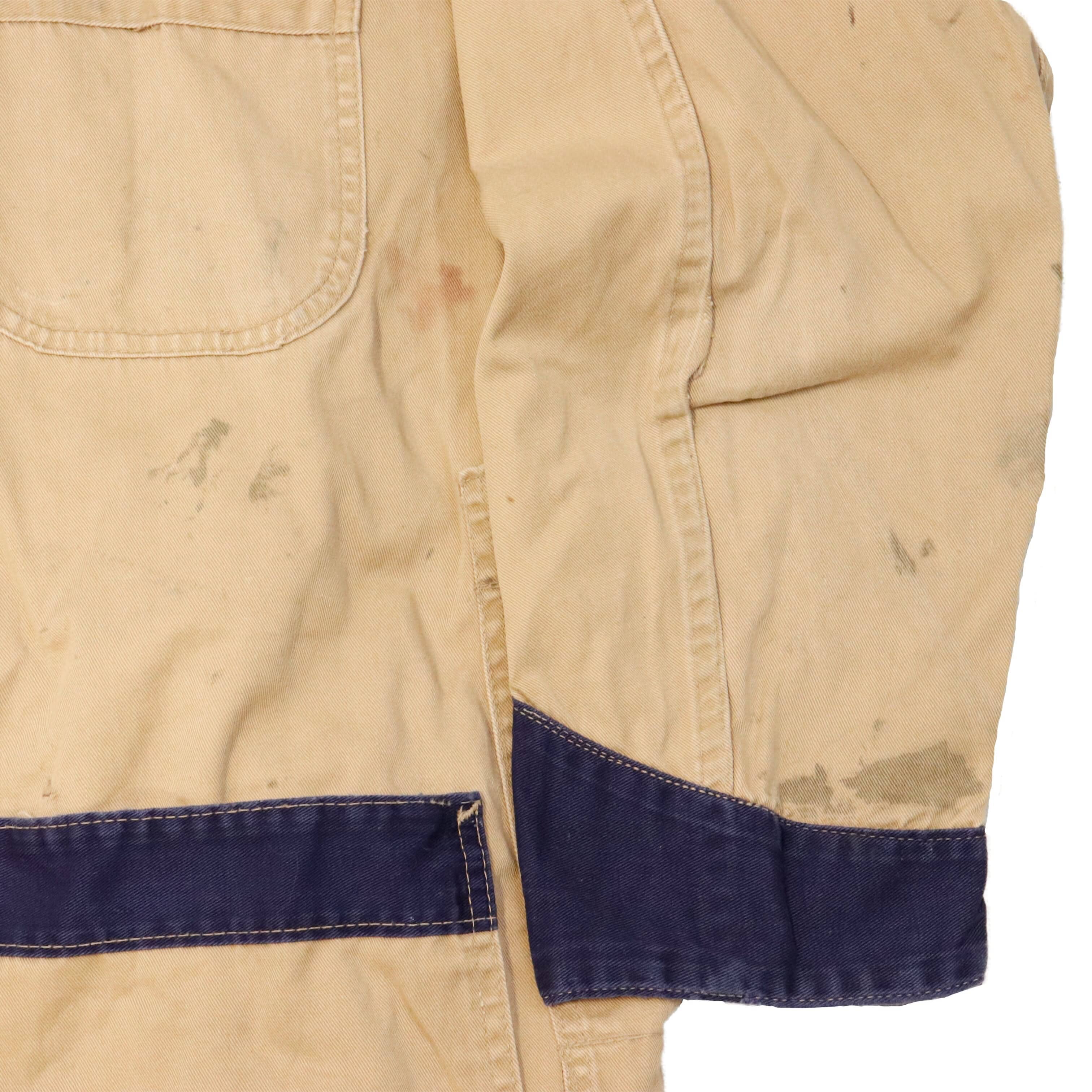Vintage 50s Union Made Contrast Collar Chore Shop Coat Size 40 FAIF.CA 