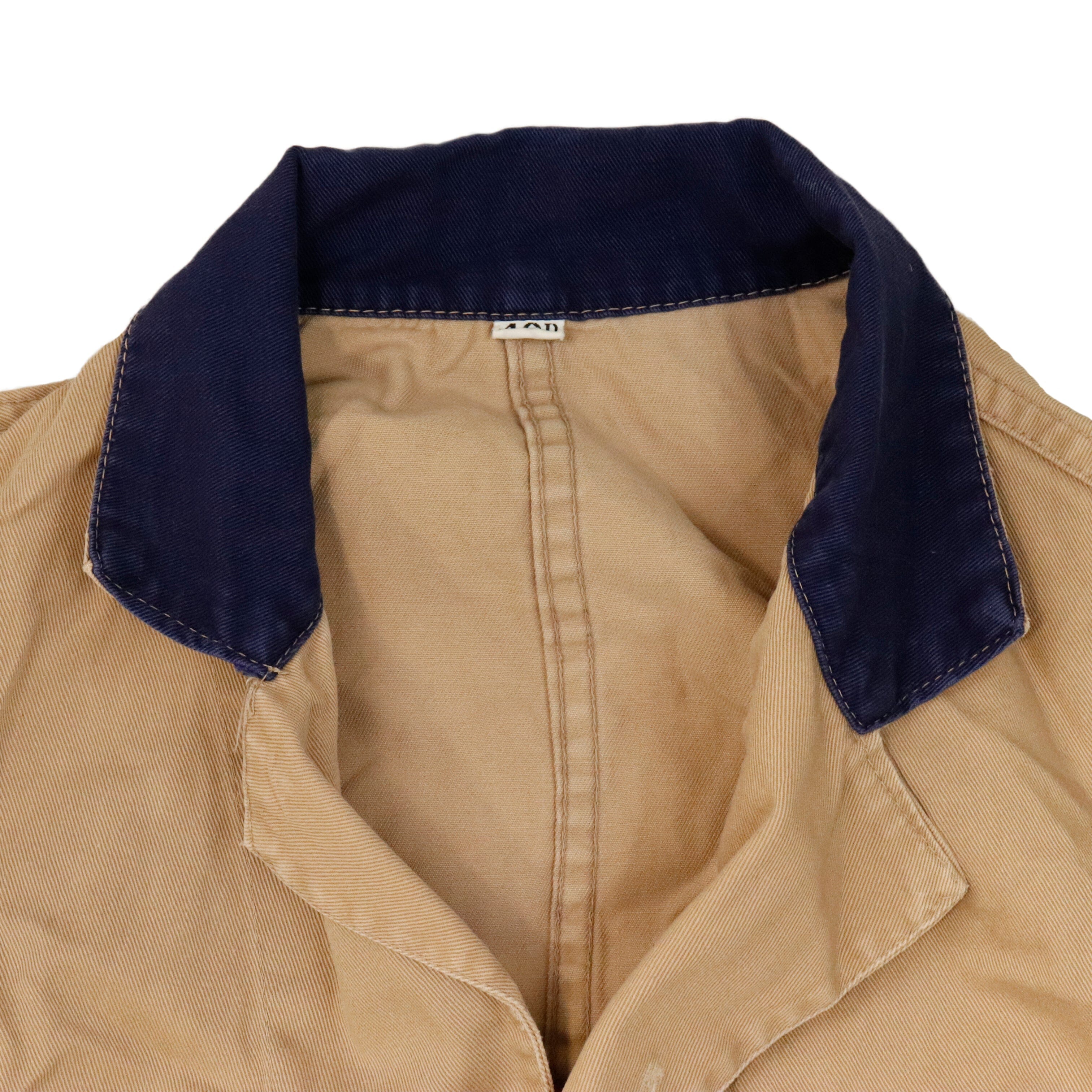 Vintage 50s Union Made Contrast Collar Chore Shop Coat Size 40 FAIF.CA 