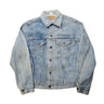 Vintage 60s Big E Levi's Faded Blue Denim Trucker Jacket Size 40 FAIF.CA 