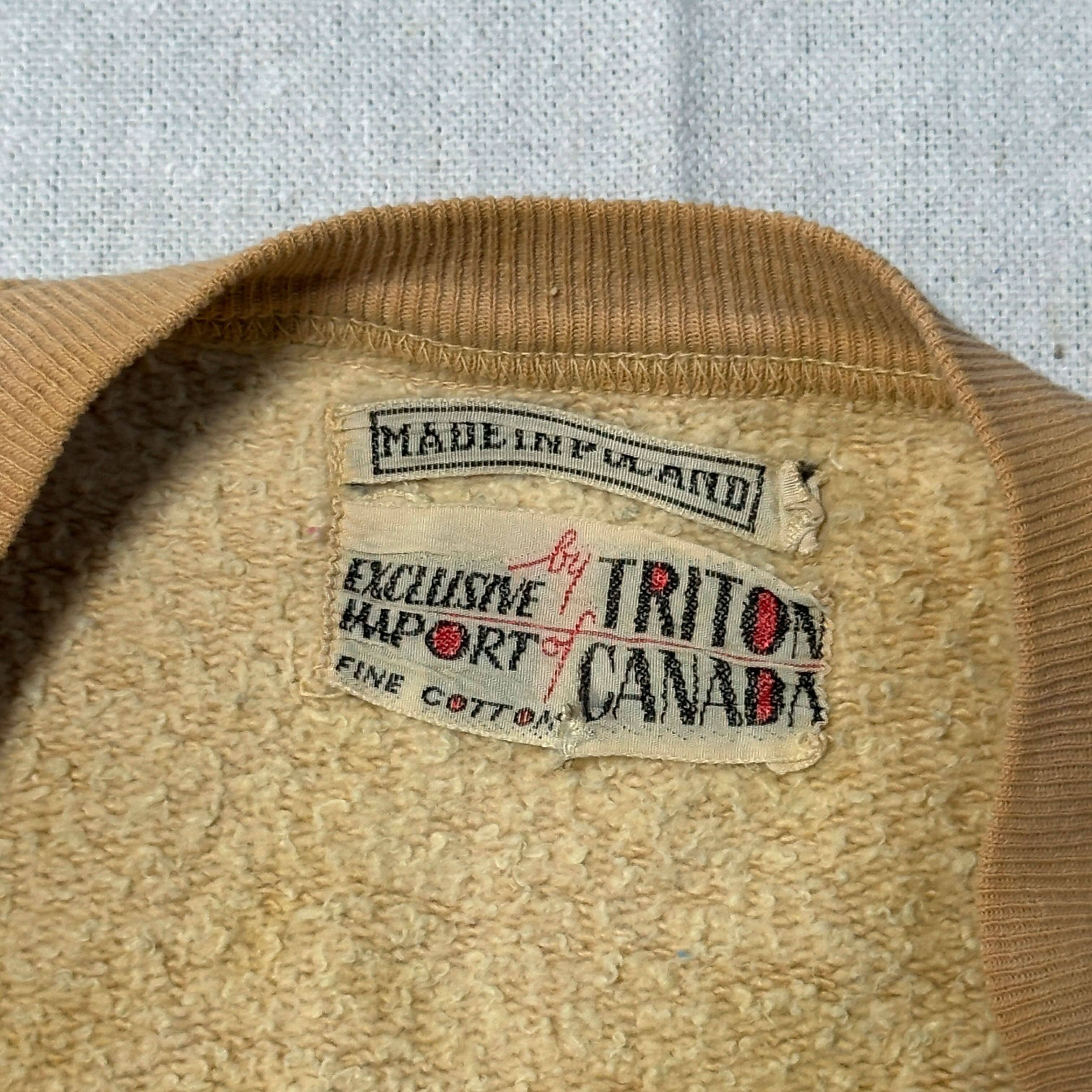 Vintage 60s Smokey the Bear Fraternity Party Crewneck Sweatshirt Size Large Single V FAIF.CA 