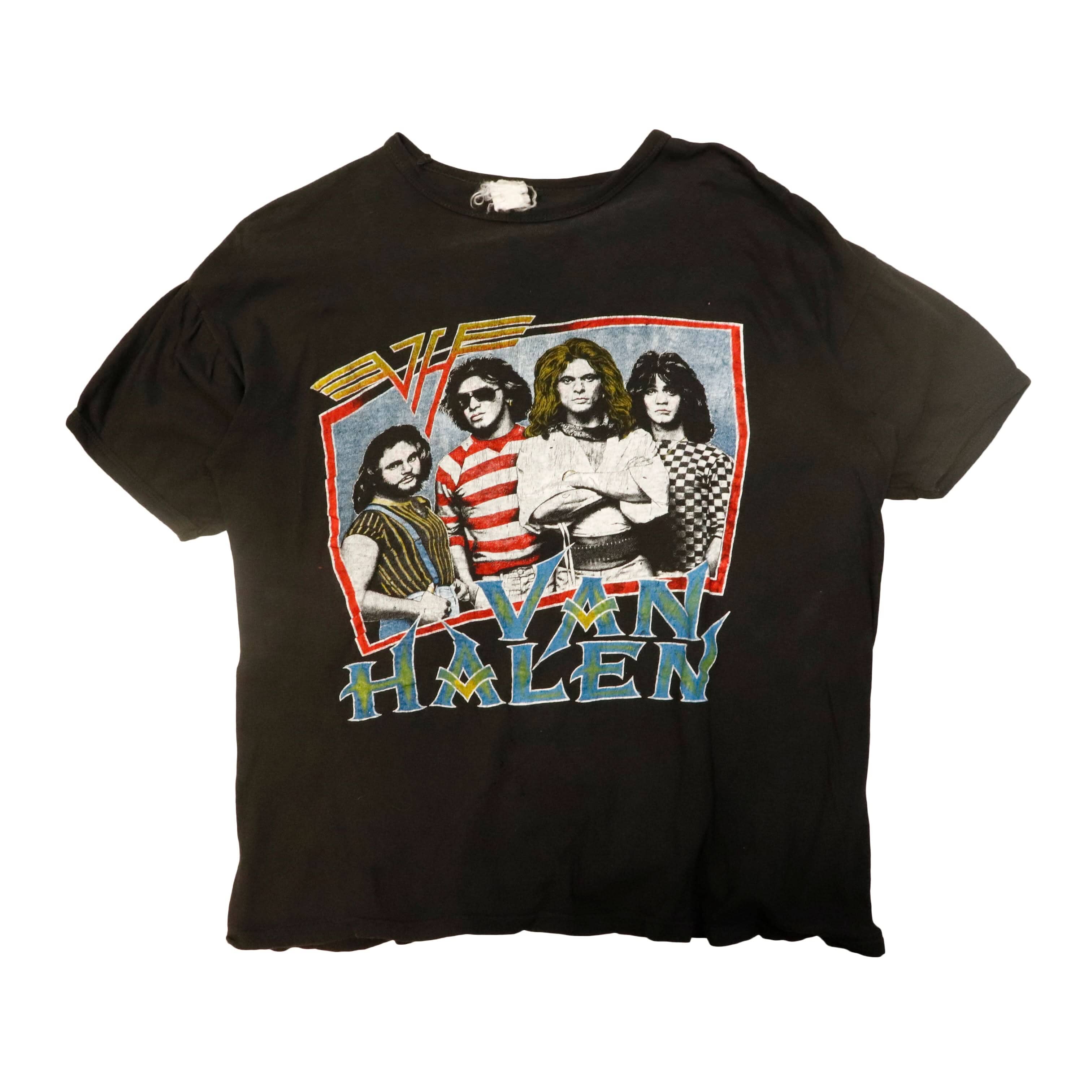 Vintage 70s 80s Van Halen Band Photo Graphic T-Shirt size L FAIF.CA 
