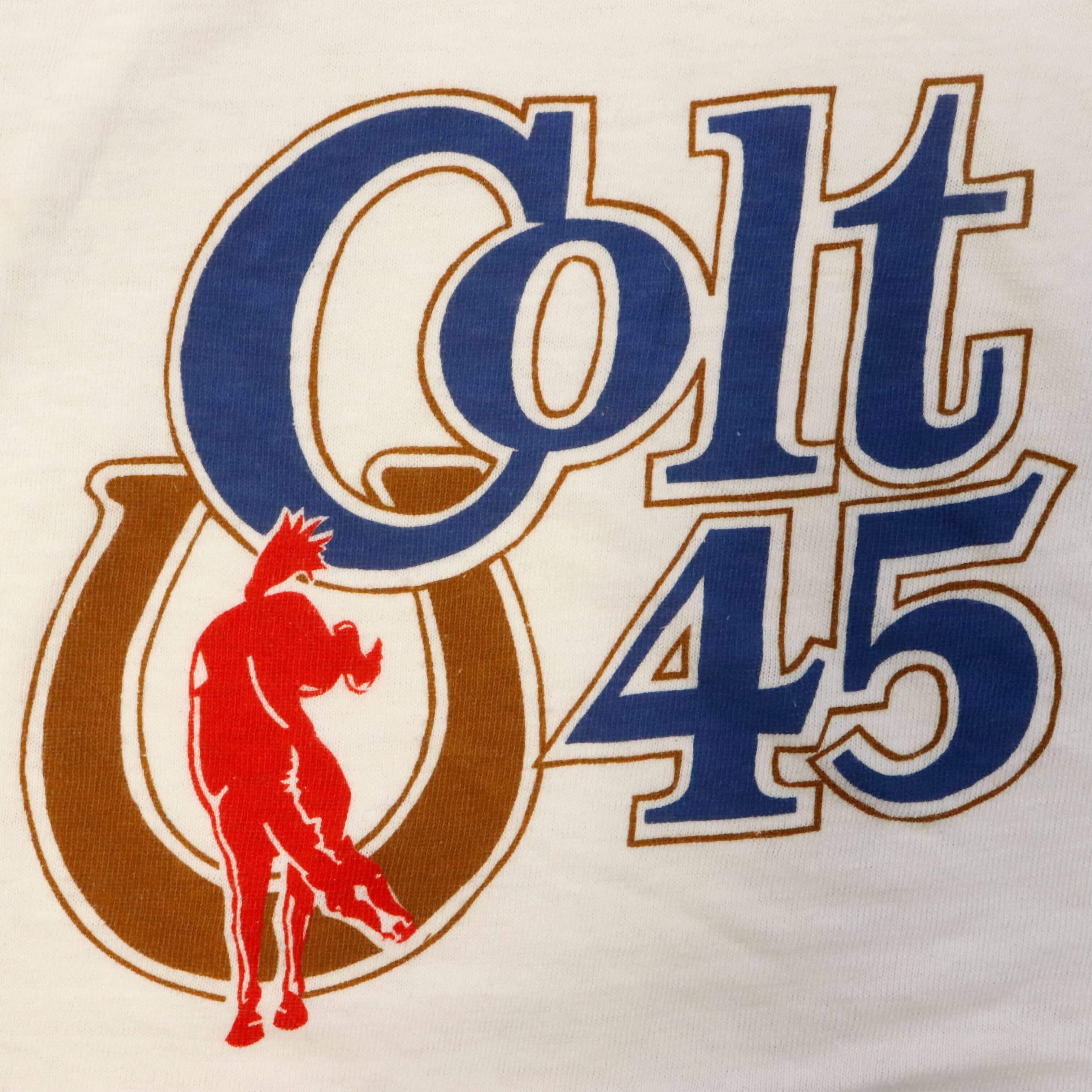 Vintage 70s Colt #45 Beer Malt Liquor Graphic T-Shirt Size L FAIF.CA 