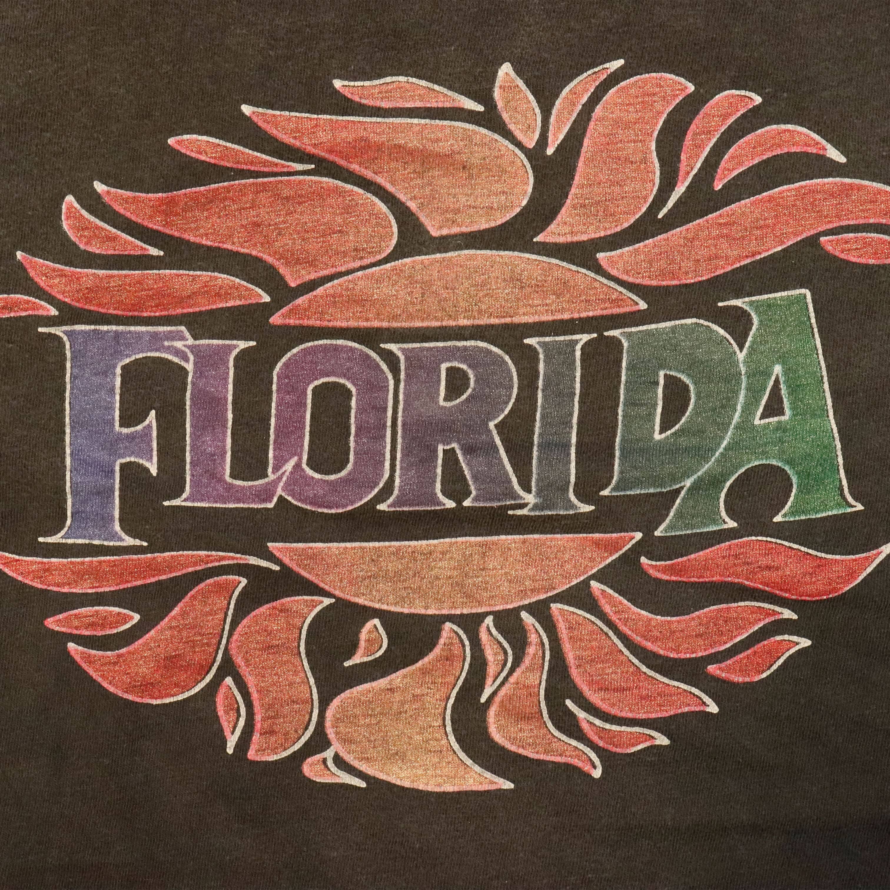 Vintage 70S Florida sun graphic t-shirt Size XL FAIF.CA 