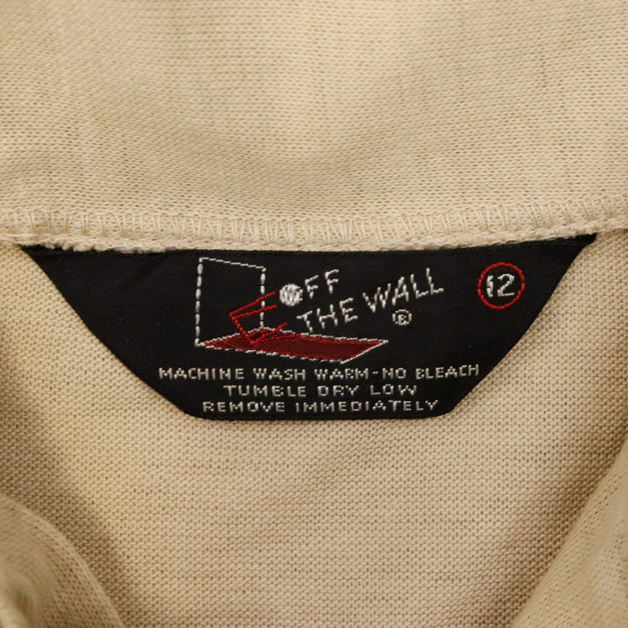 Vintage 70s Off The Wall Blue/Tan Polo Youth Rainbow Shirt Size 12 Polo Vans 