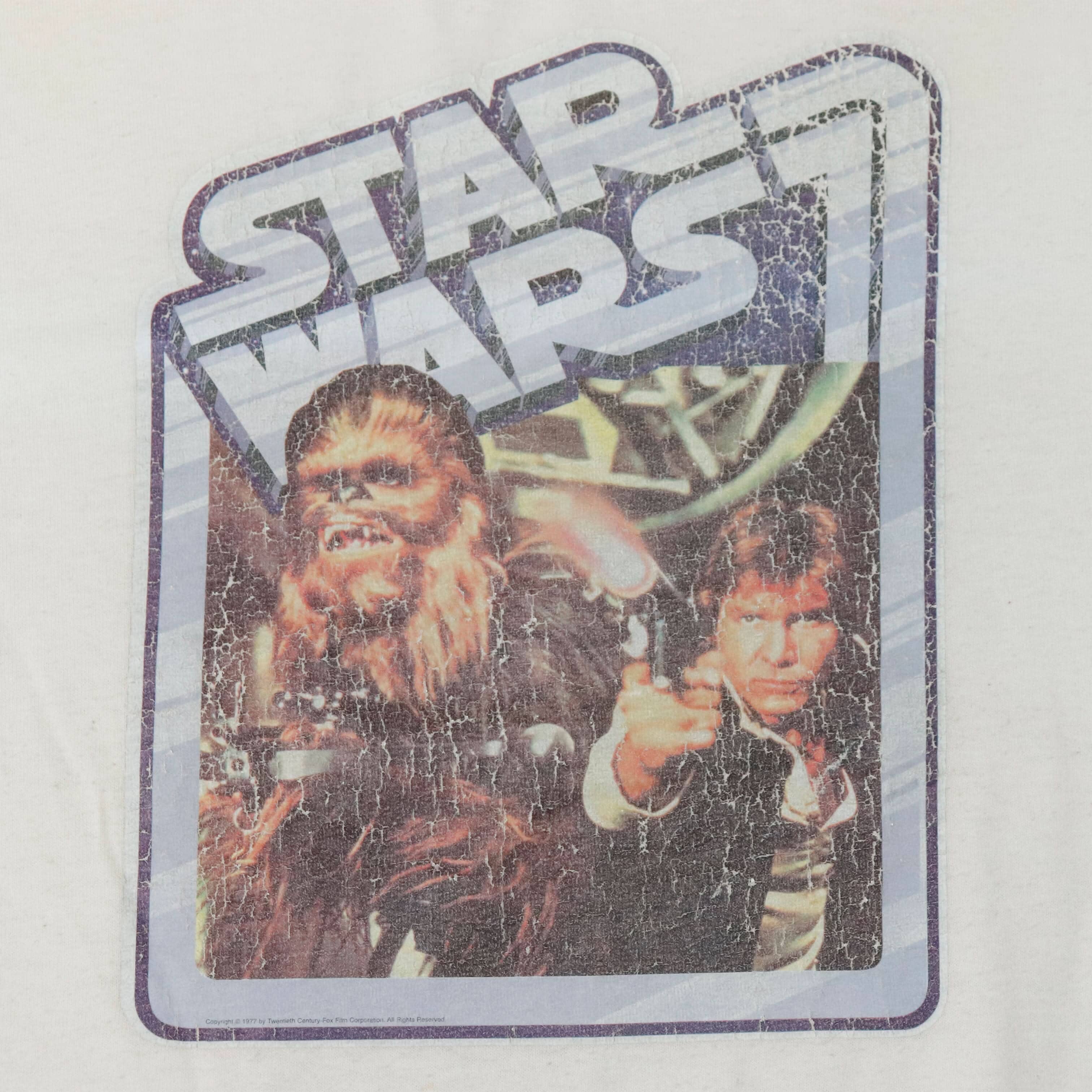 Vintage 70s Star Wars Ringer Graphic T-Shirt Size XL FAIF.CA 